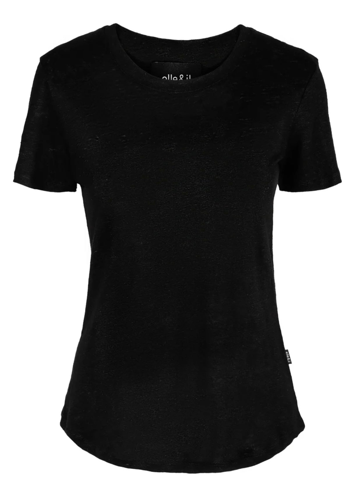 Jane Linen Tee Black