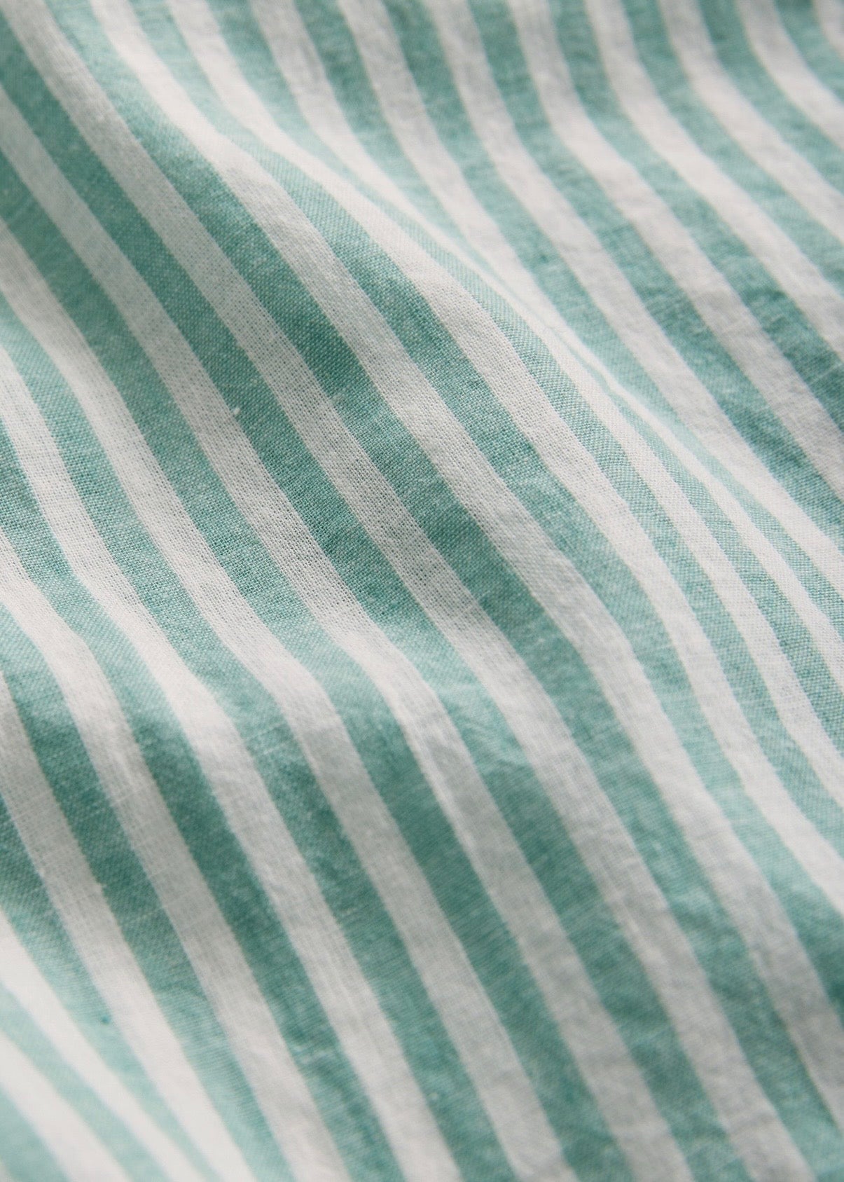 Douglas Linen Stripe Shirt Green