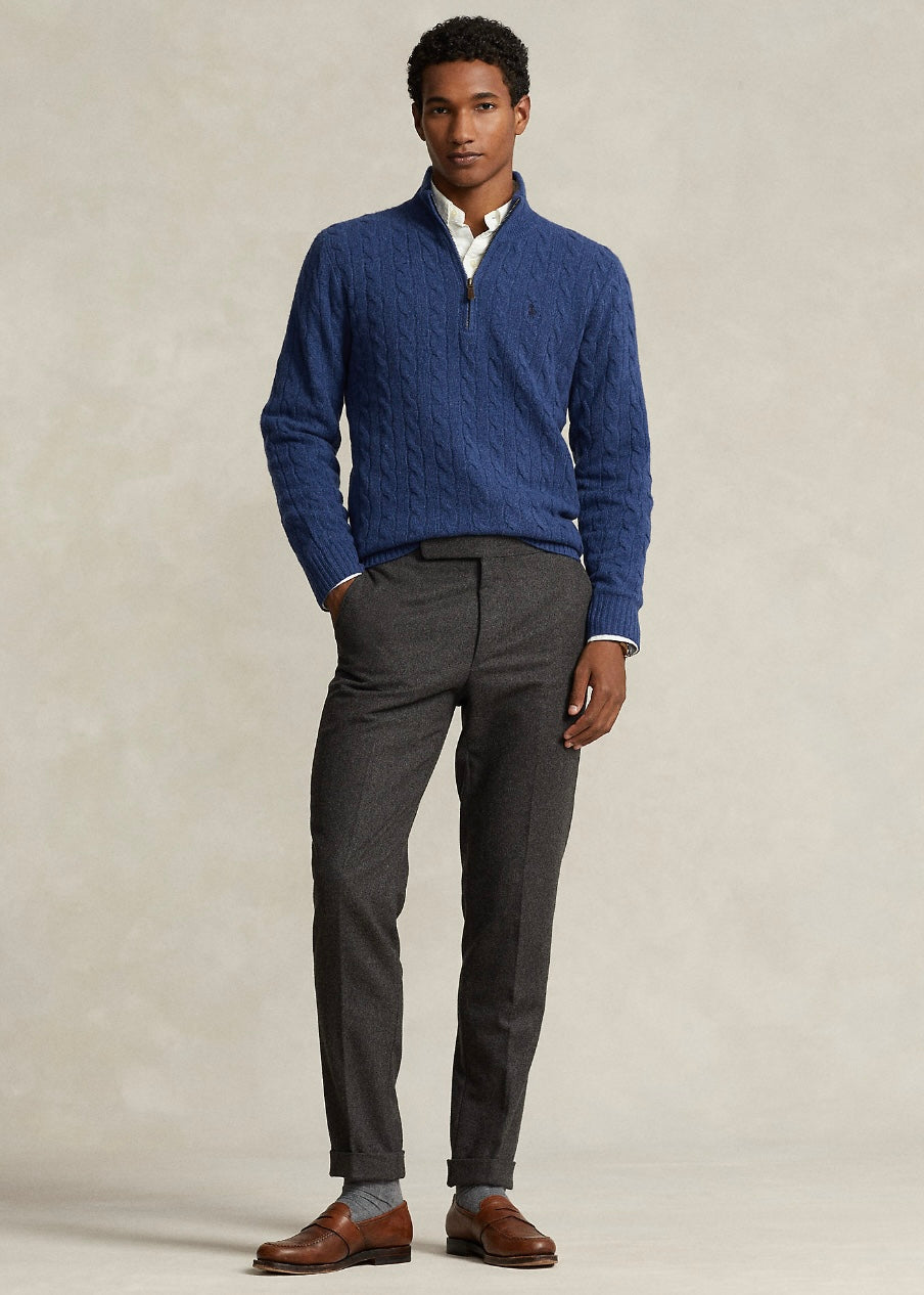 Cable Knit Sweater Rustic Navy Heather