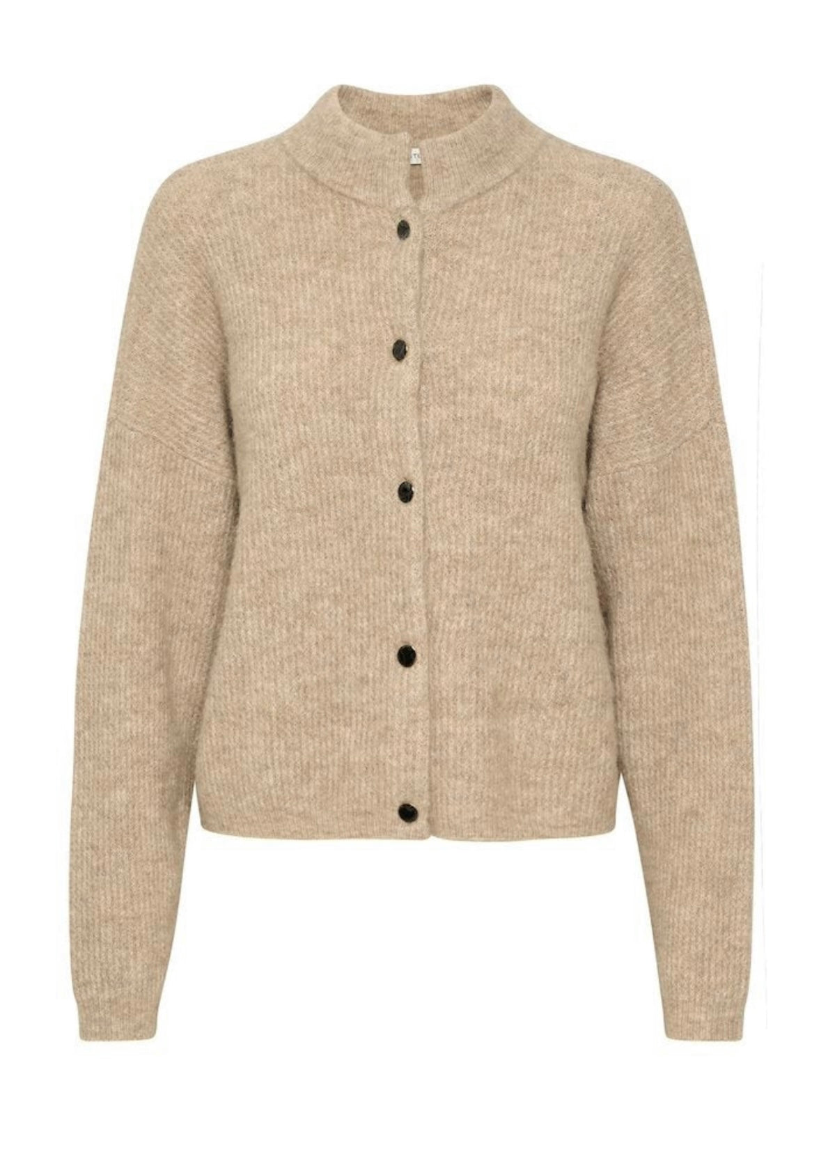 Alpha Short cardigan Warm Sand Melange