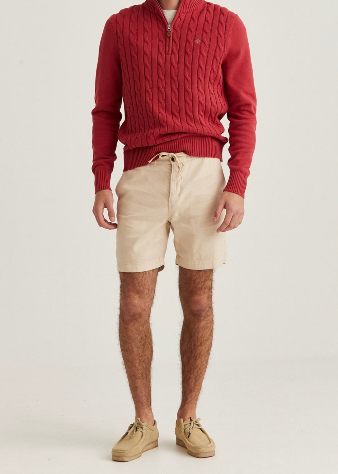 Morris Fenix Linen shorts - Khaki