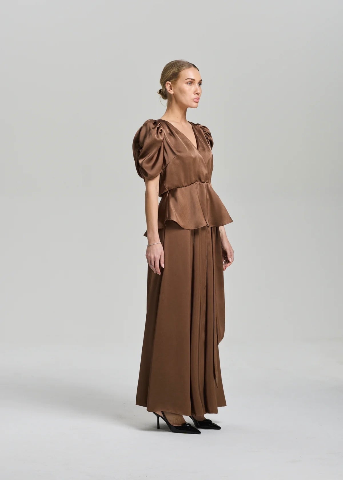 Emma Blouse Ombre Brown