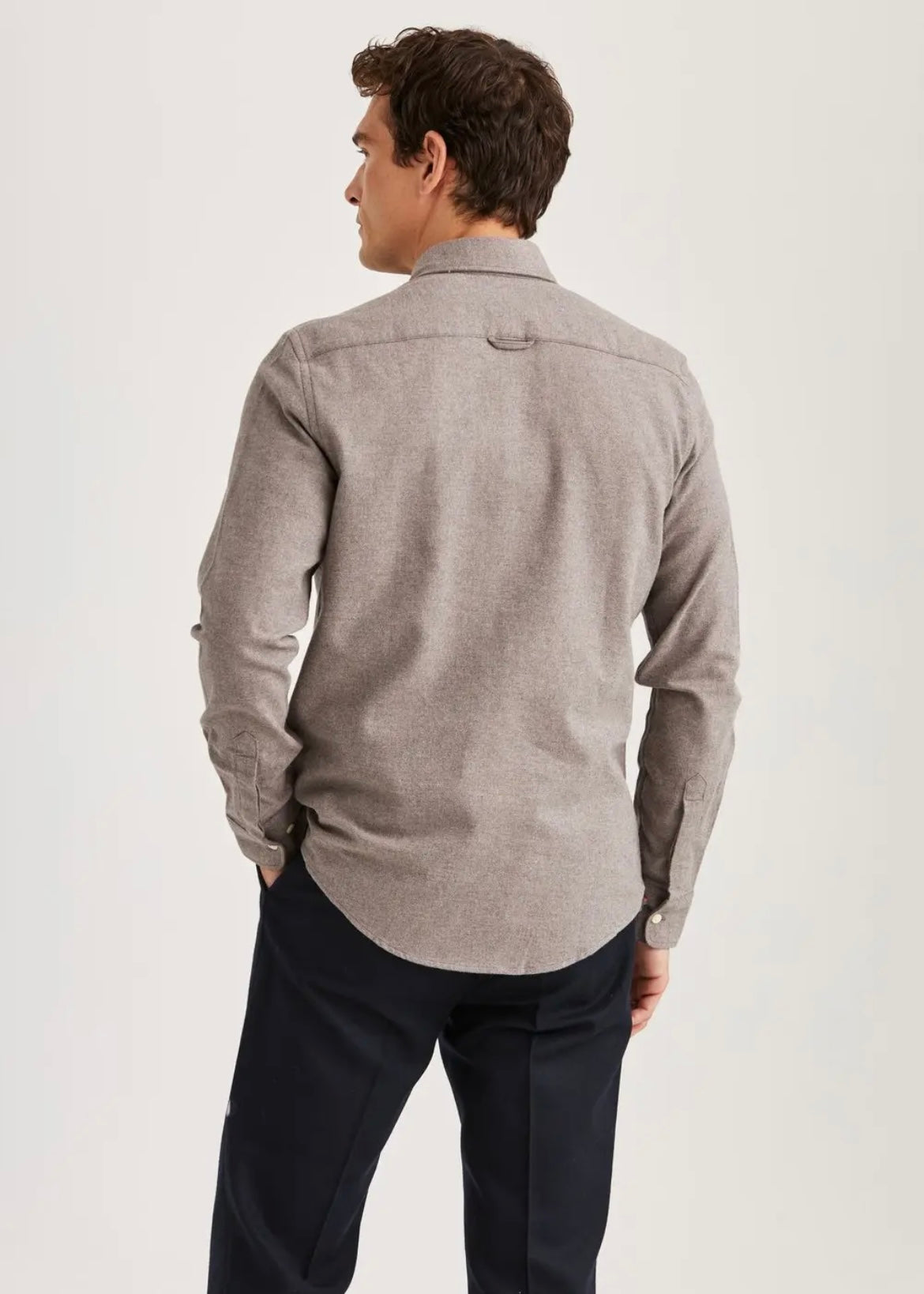 Twill Flannel shirt Brown