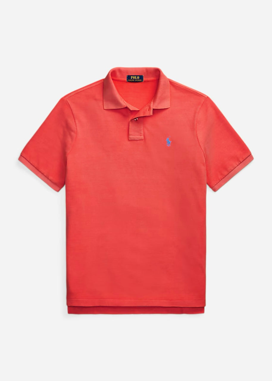 Mesh Polo Shirt Spring Red