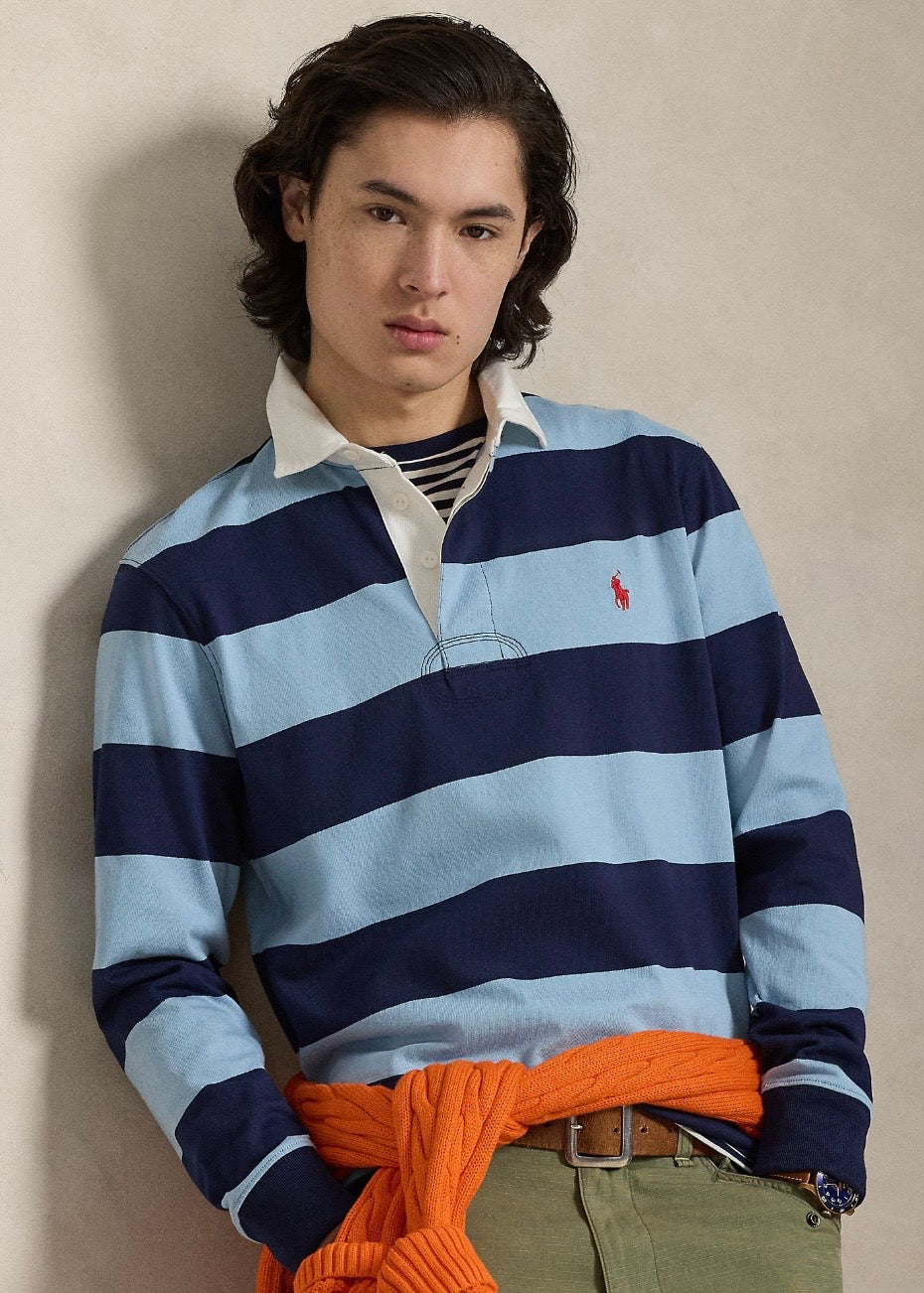 Rugby Shirt Powder Blue/Newport Navy