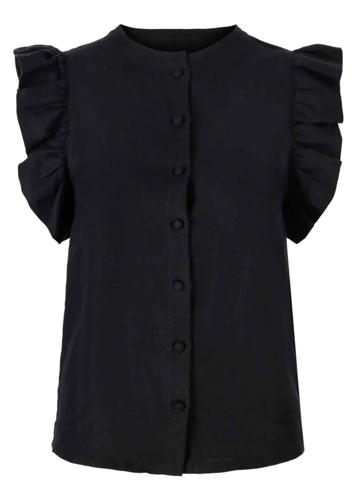 Pauline Linen Shirt Black