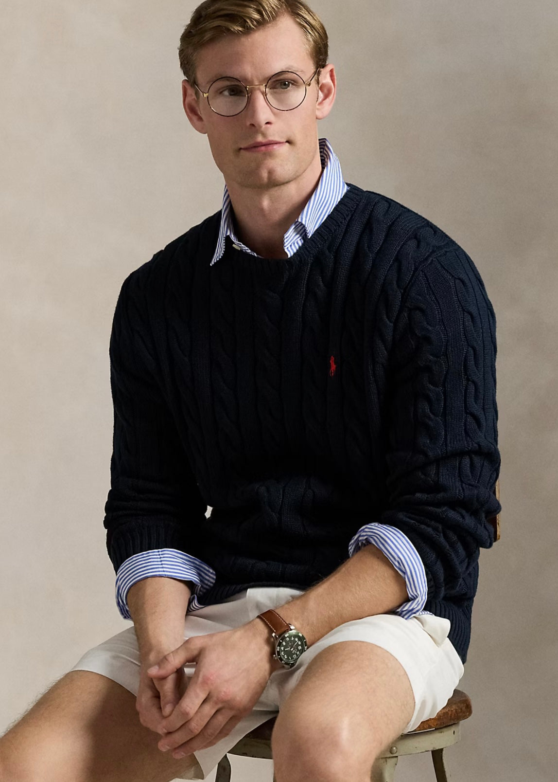 Ralph Lauren Cotton Cable sweater - Hunter Navy