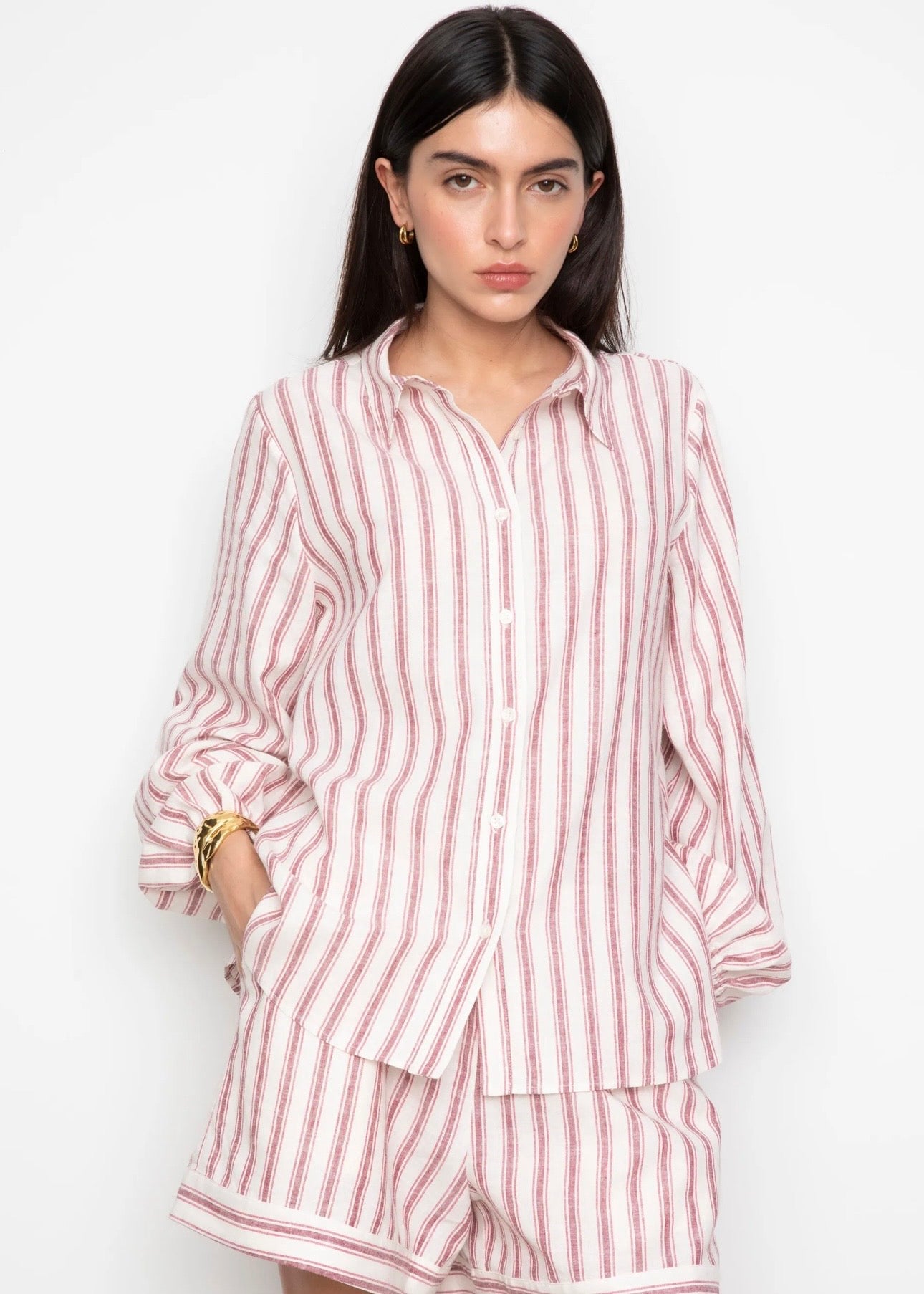 Fable Shirt Berry Stripe