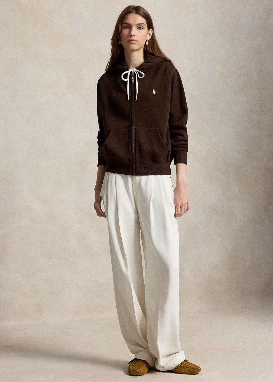 Fleece Full Zip Hoodie Circuit Brown