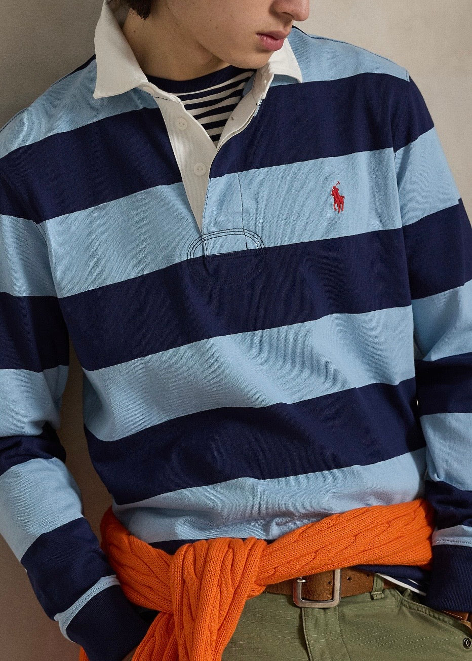 Rugby Shirt Powder Blue/Newport Navy
