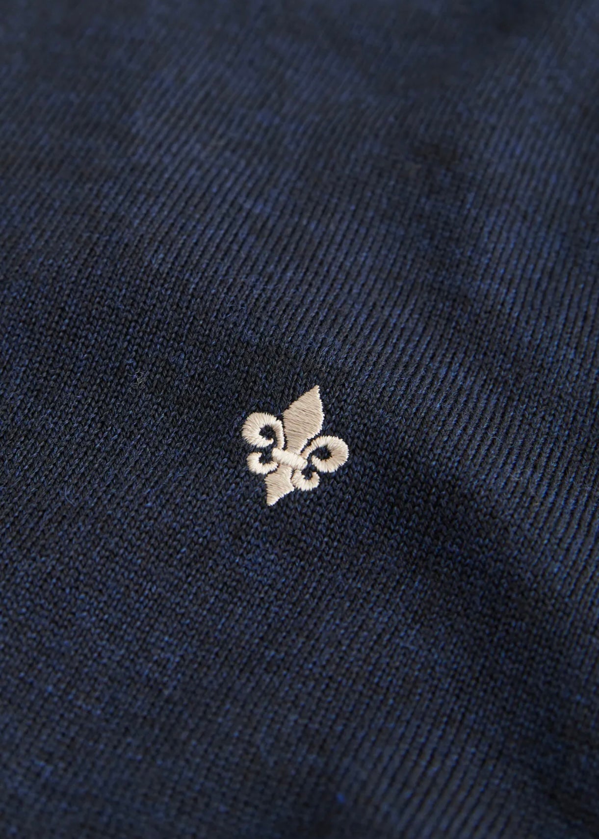 Morris Merino Zip cardigan - Navy