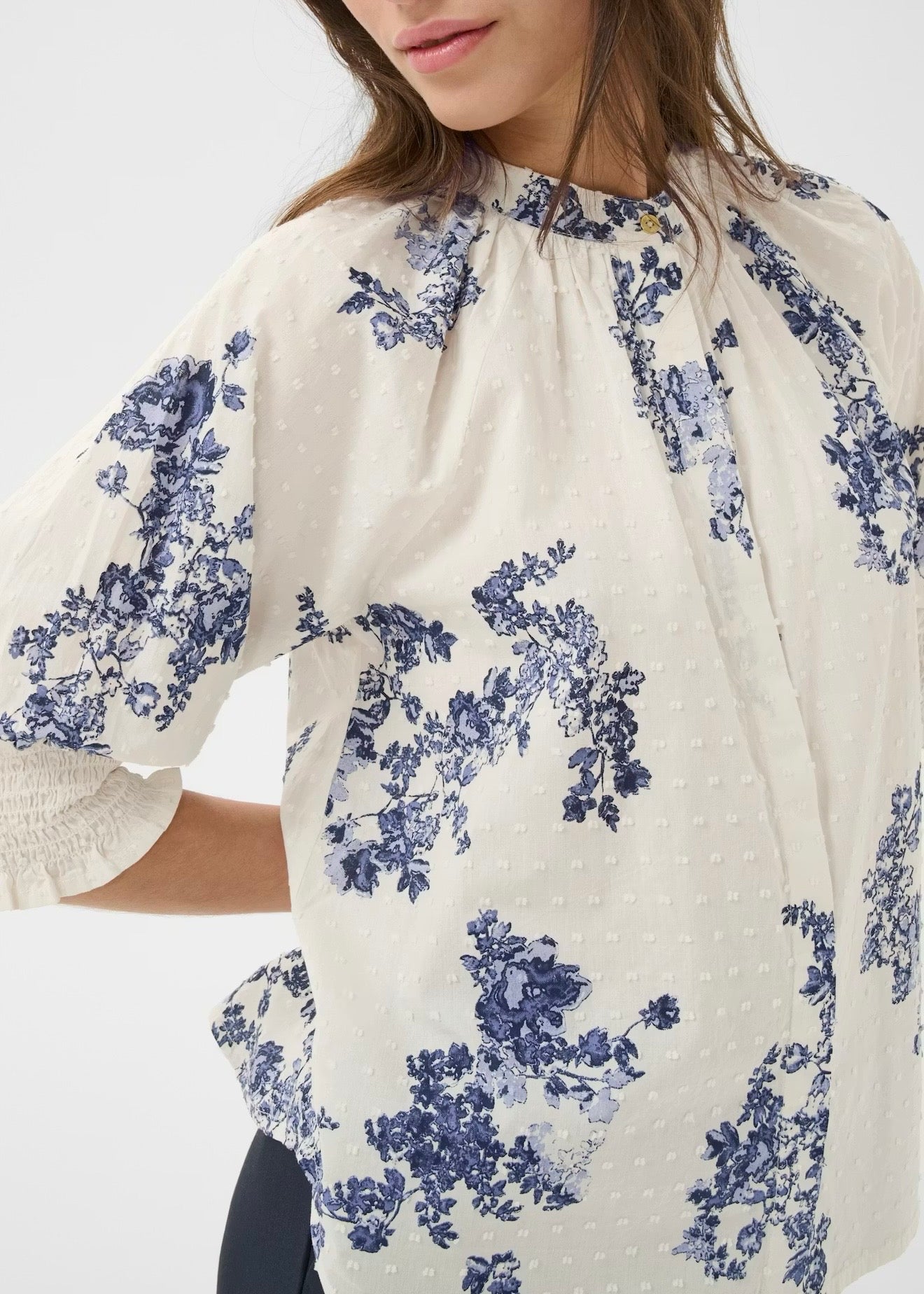 Almeras Shirt Blue Shadow Flower