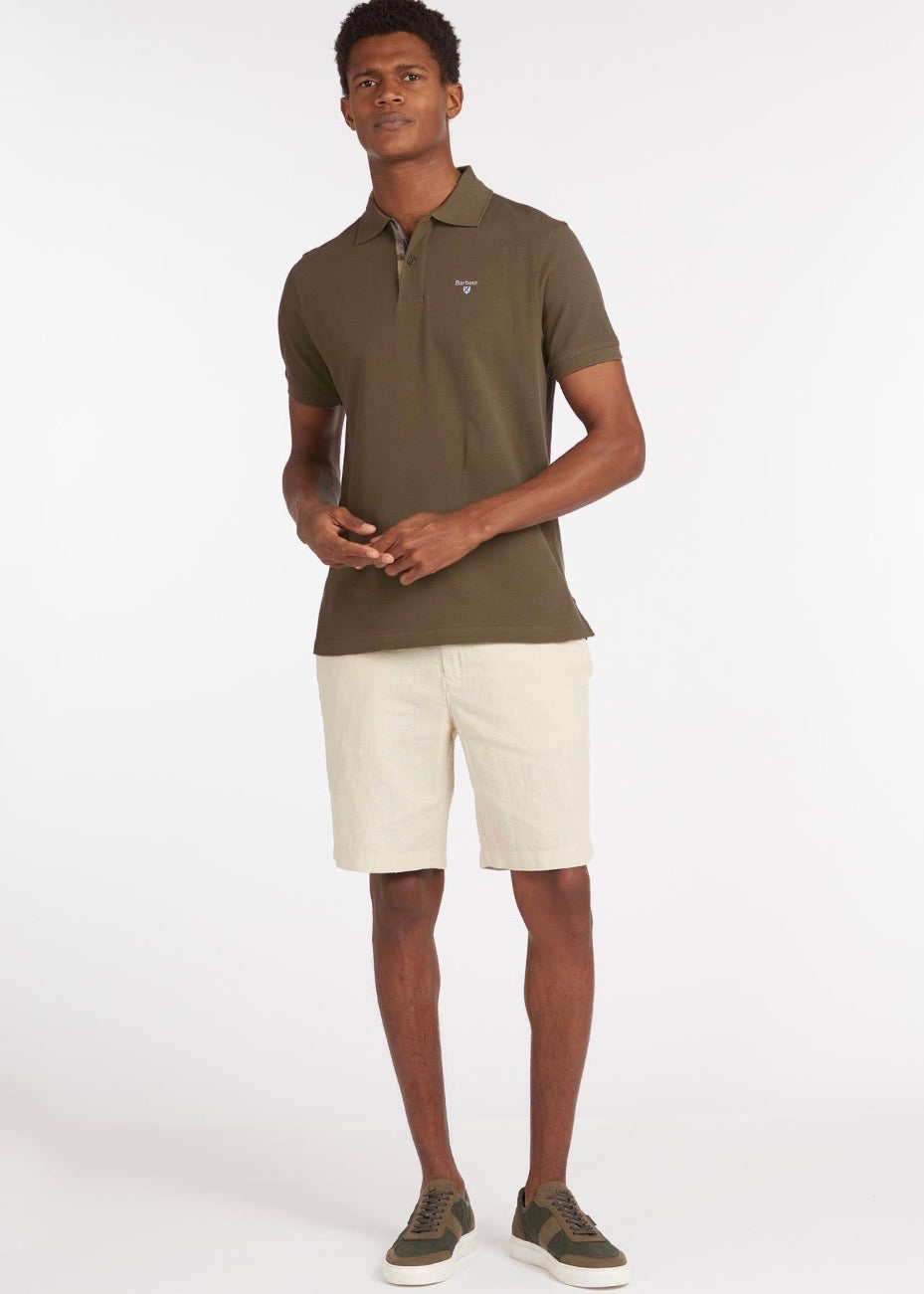 Tartan Polo Pique Dk. Olive