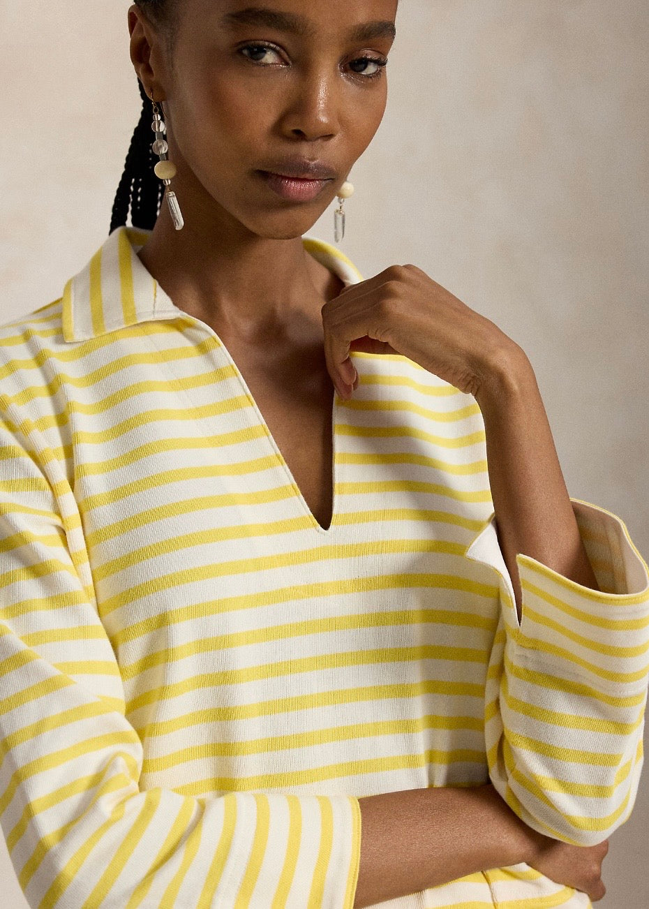Striped Mariner Tee Sunfish Yellow