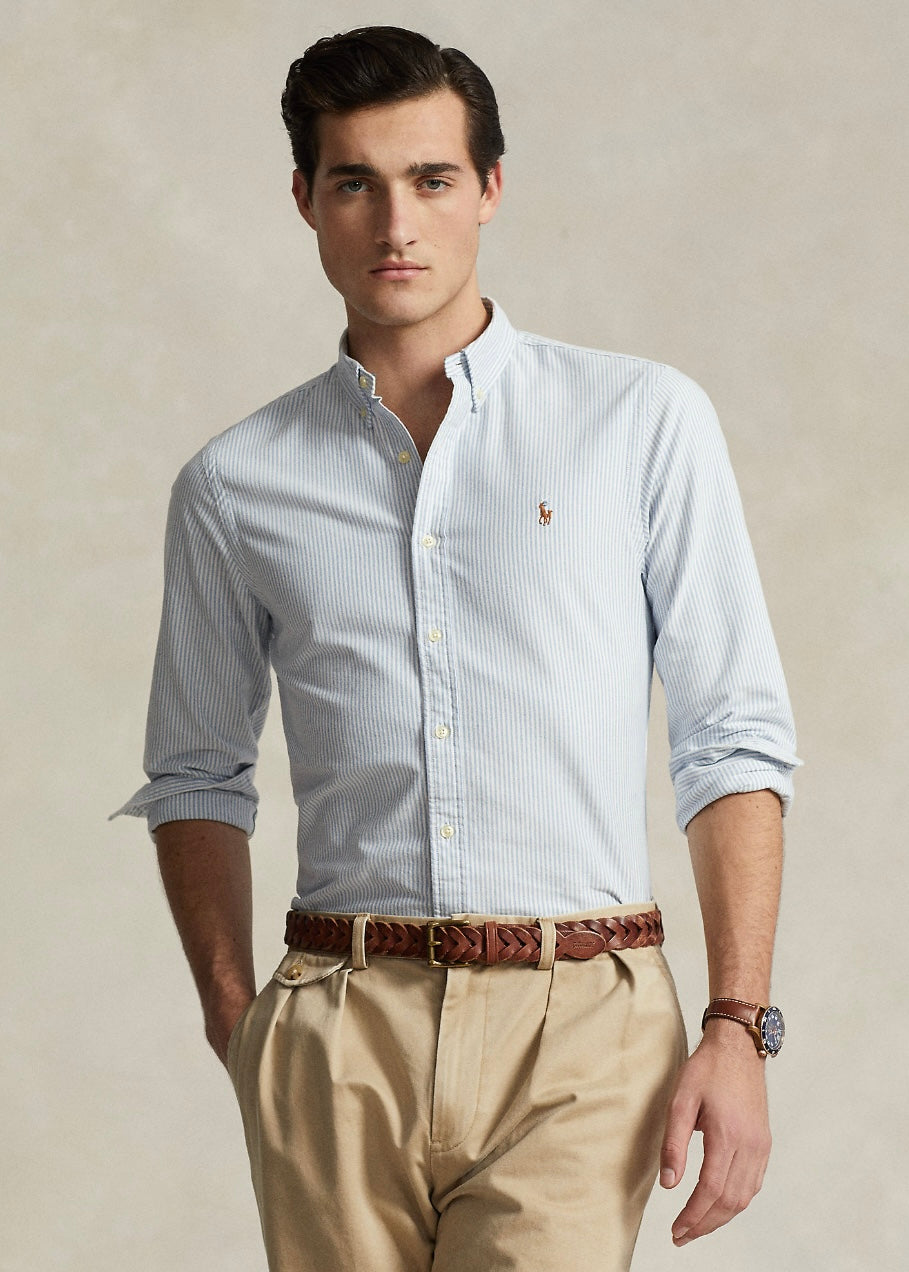 Slim Fit Stripe Oxford shirt Blue/White