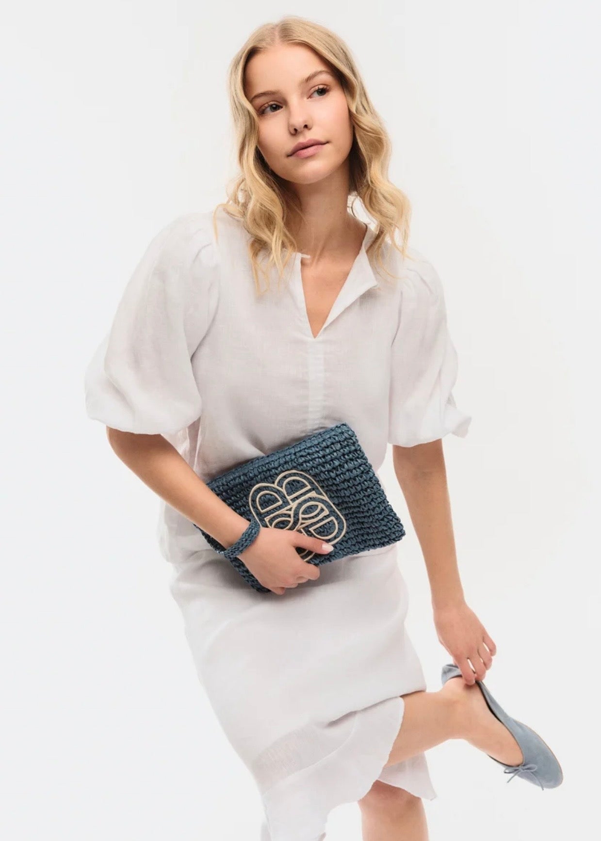 Anna Linen Top White