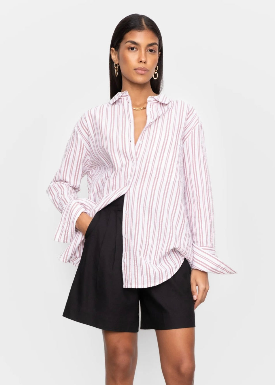 Camilla Pihl Bibi Crepe shirt - Terracotta
