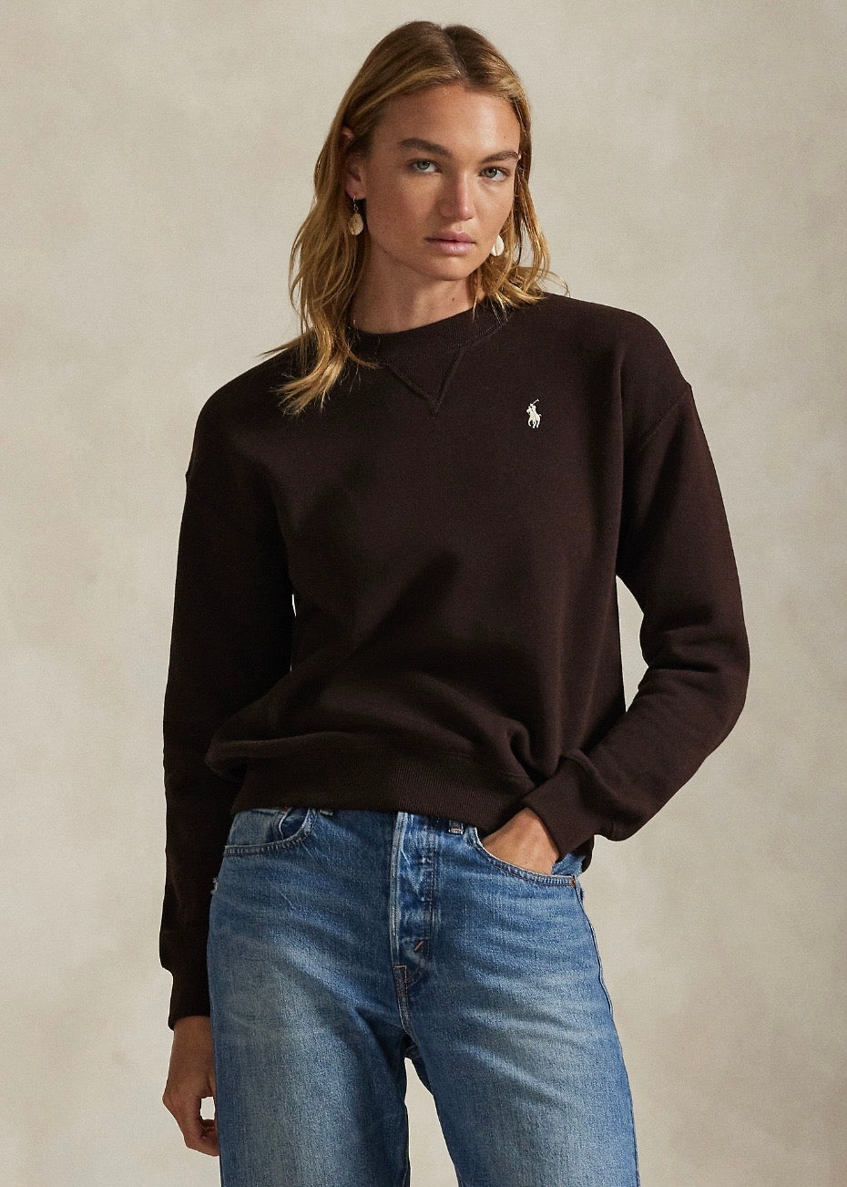Fleece Crewneck Circuit Brown