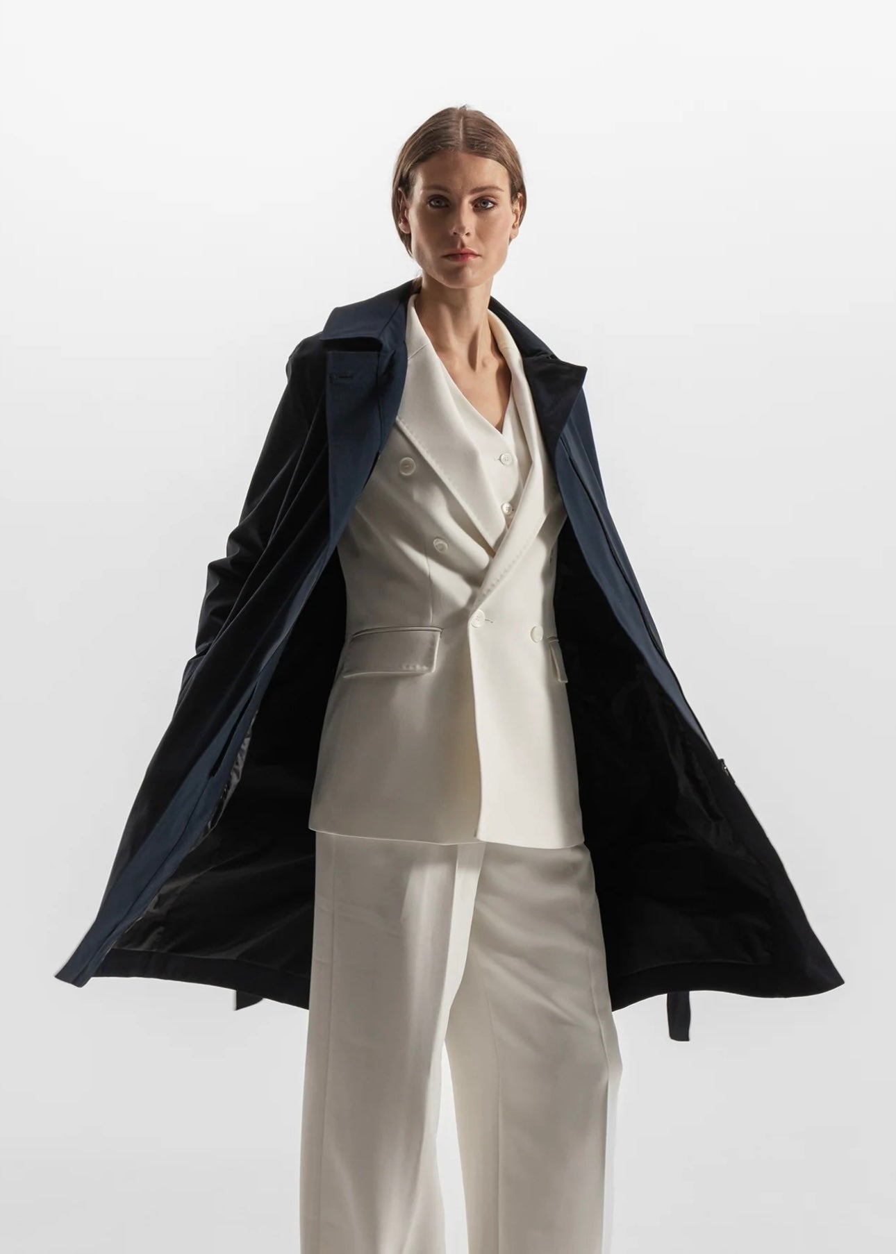 Skylar Trench Coat Navy