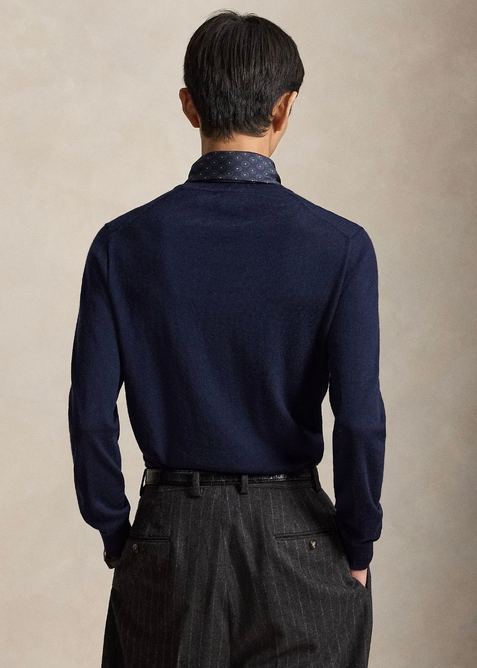 Wool Crewneck Sweater Navy