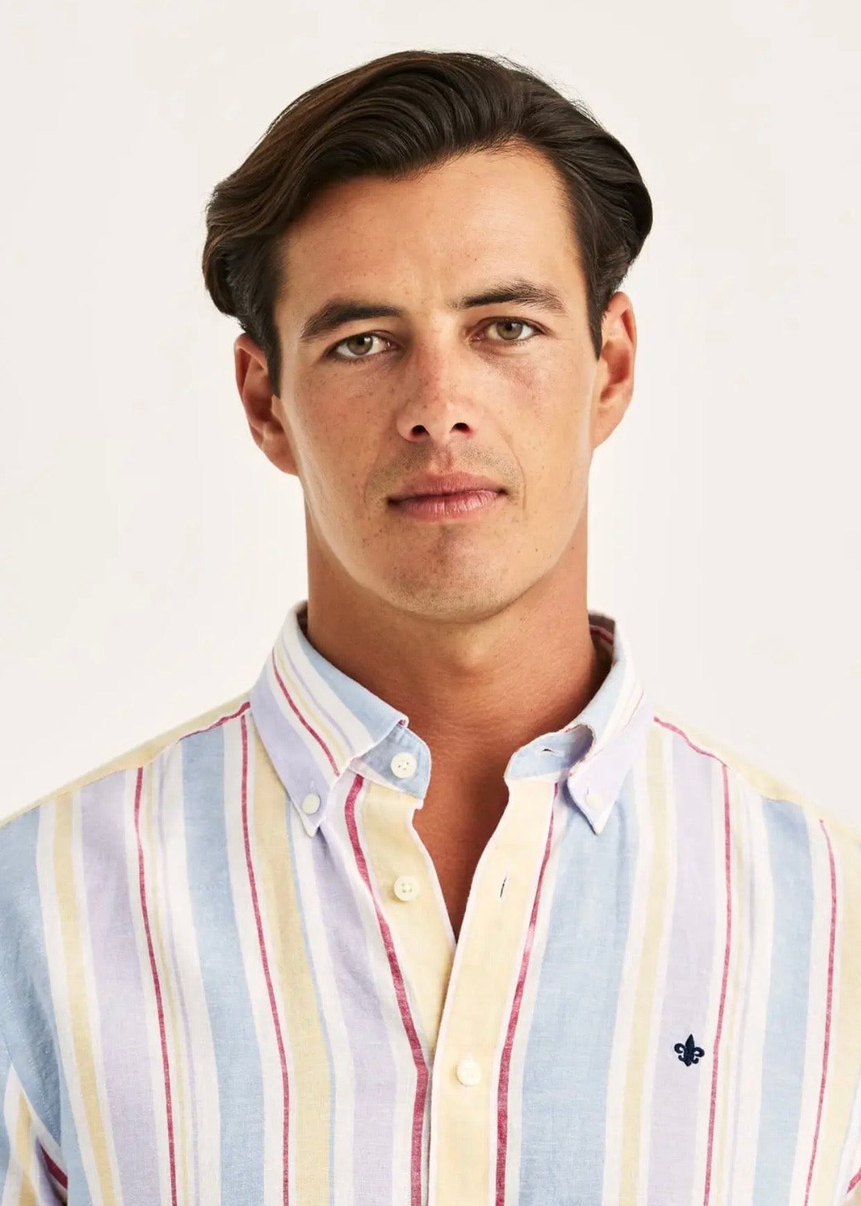 Happy Linen Stripe Shirt Purple