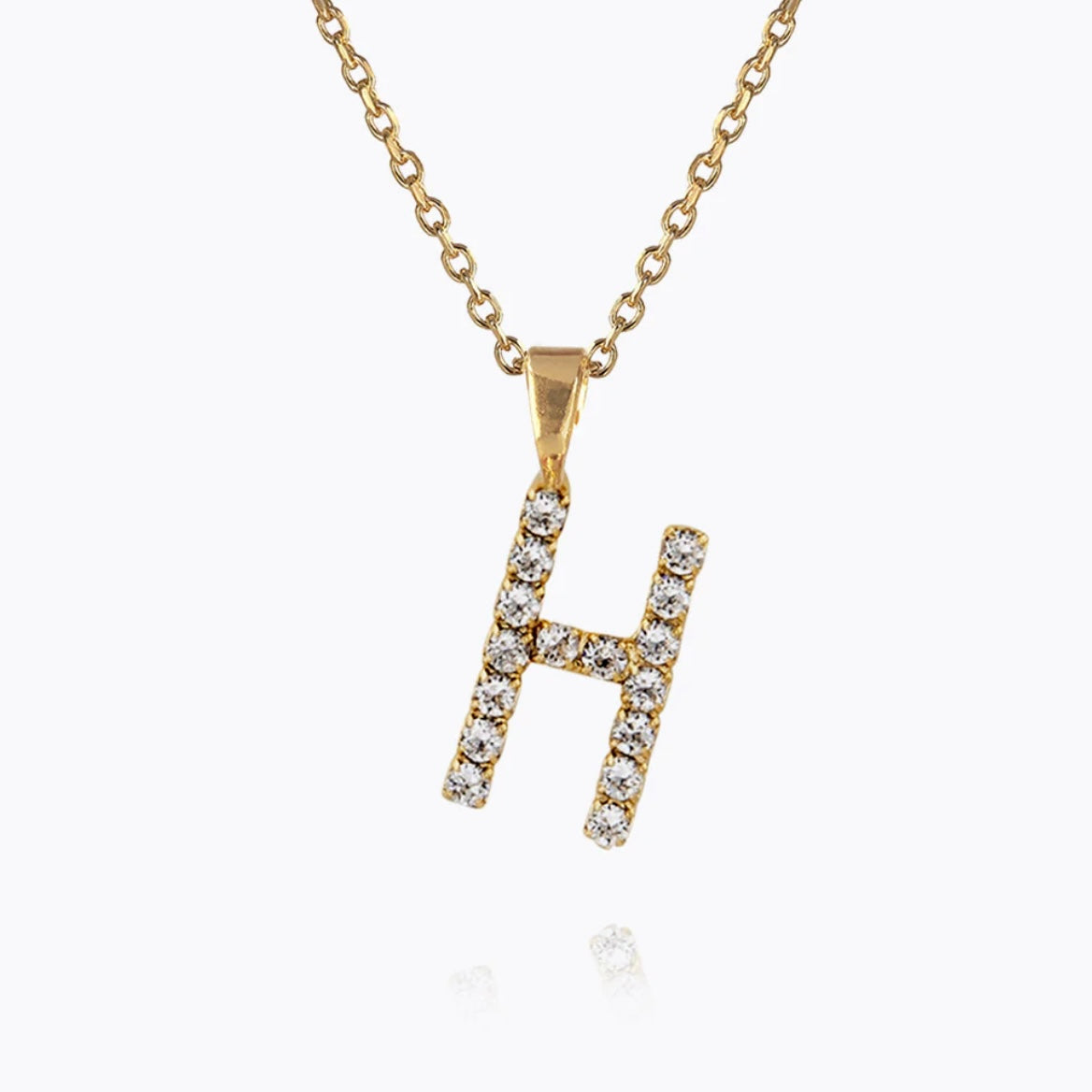 Caroline Svedbom Mini Letter necklace Gold Letter H