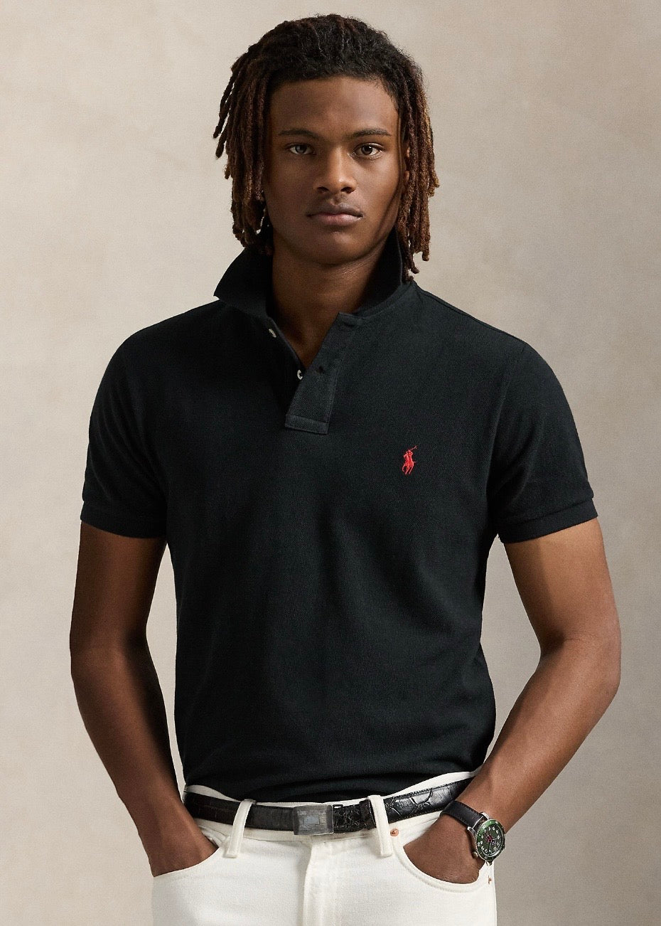 Mesh Polo Shirt Black