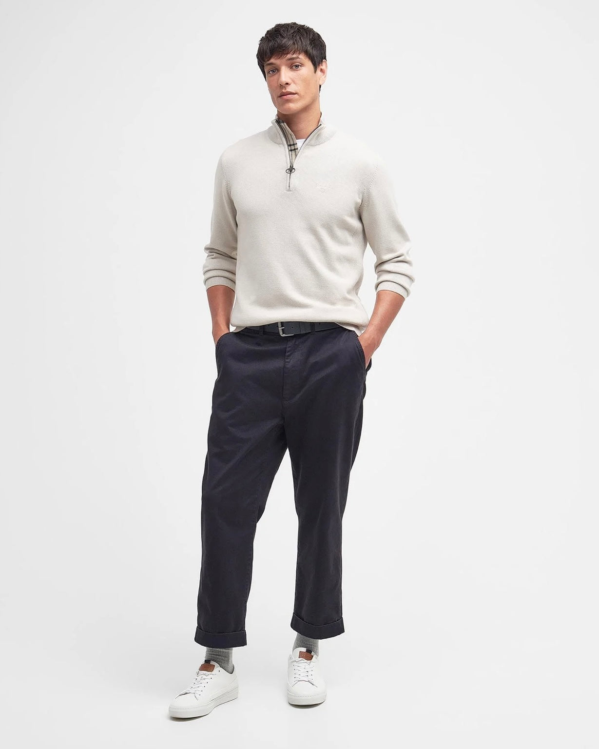 Barbour Cotton Half zip - Mist
