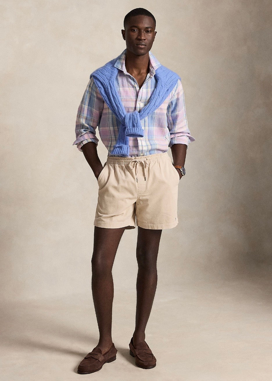 Classic Fit Corduroy Shorts Khaki Stone