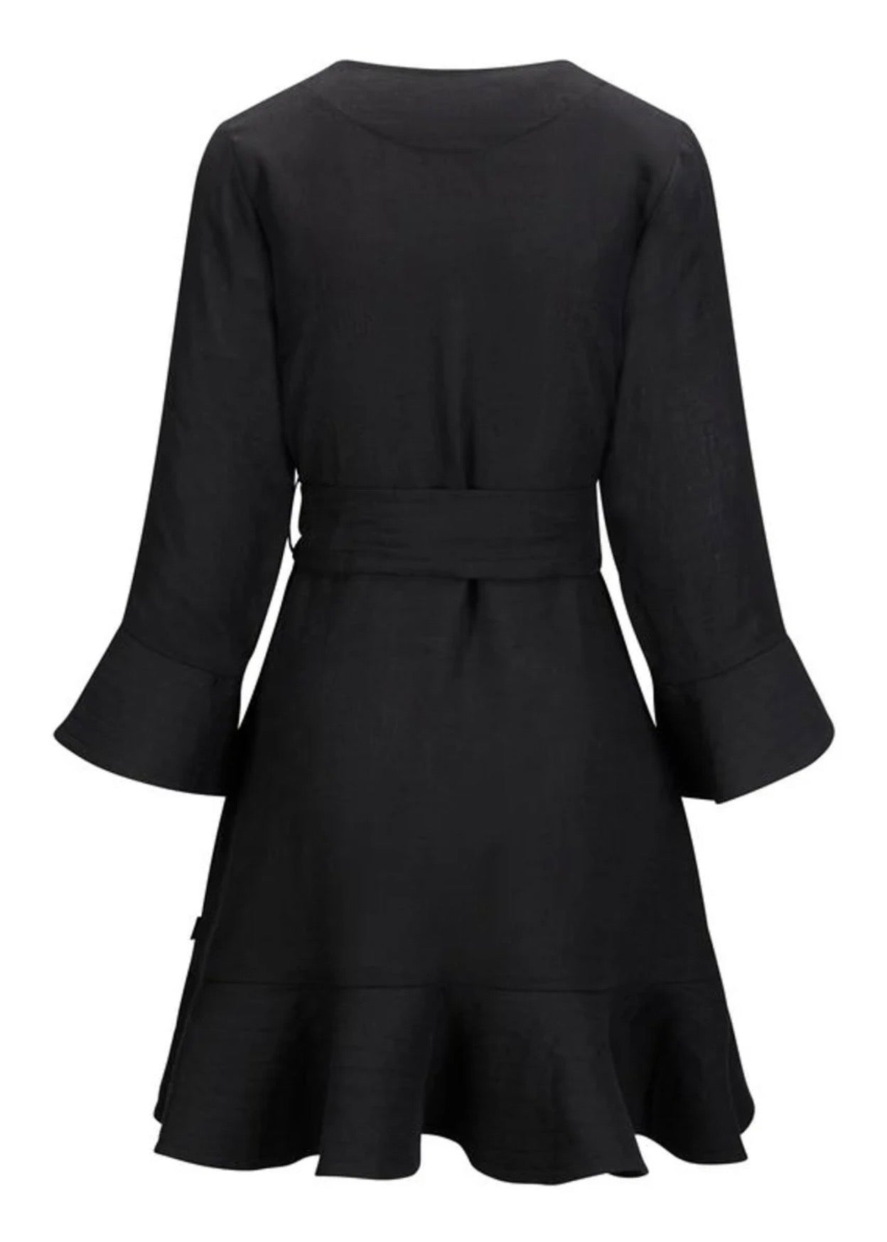 Gabrielle Linen Dress Black