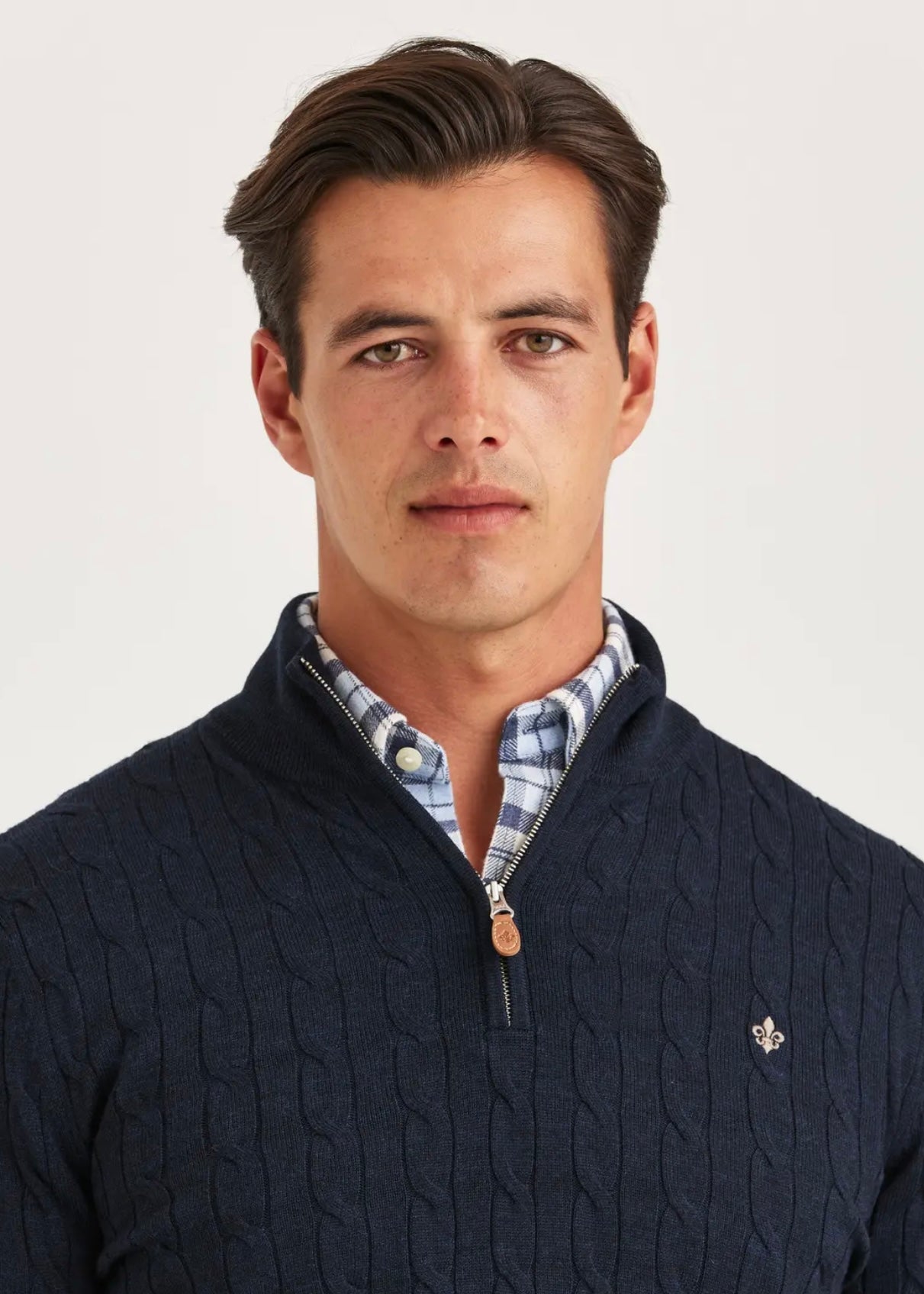 Merino Cable John Zip Navy