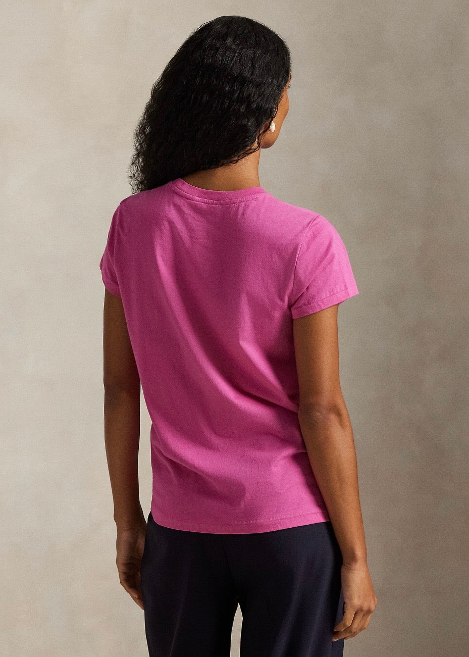 Cotton Jersey Tee Accent Pink