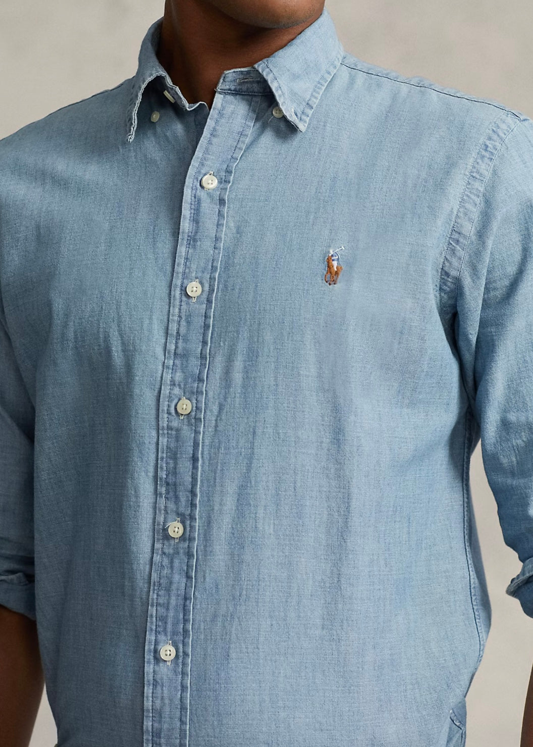 Slim Fit Chambray Shirt