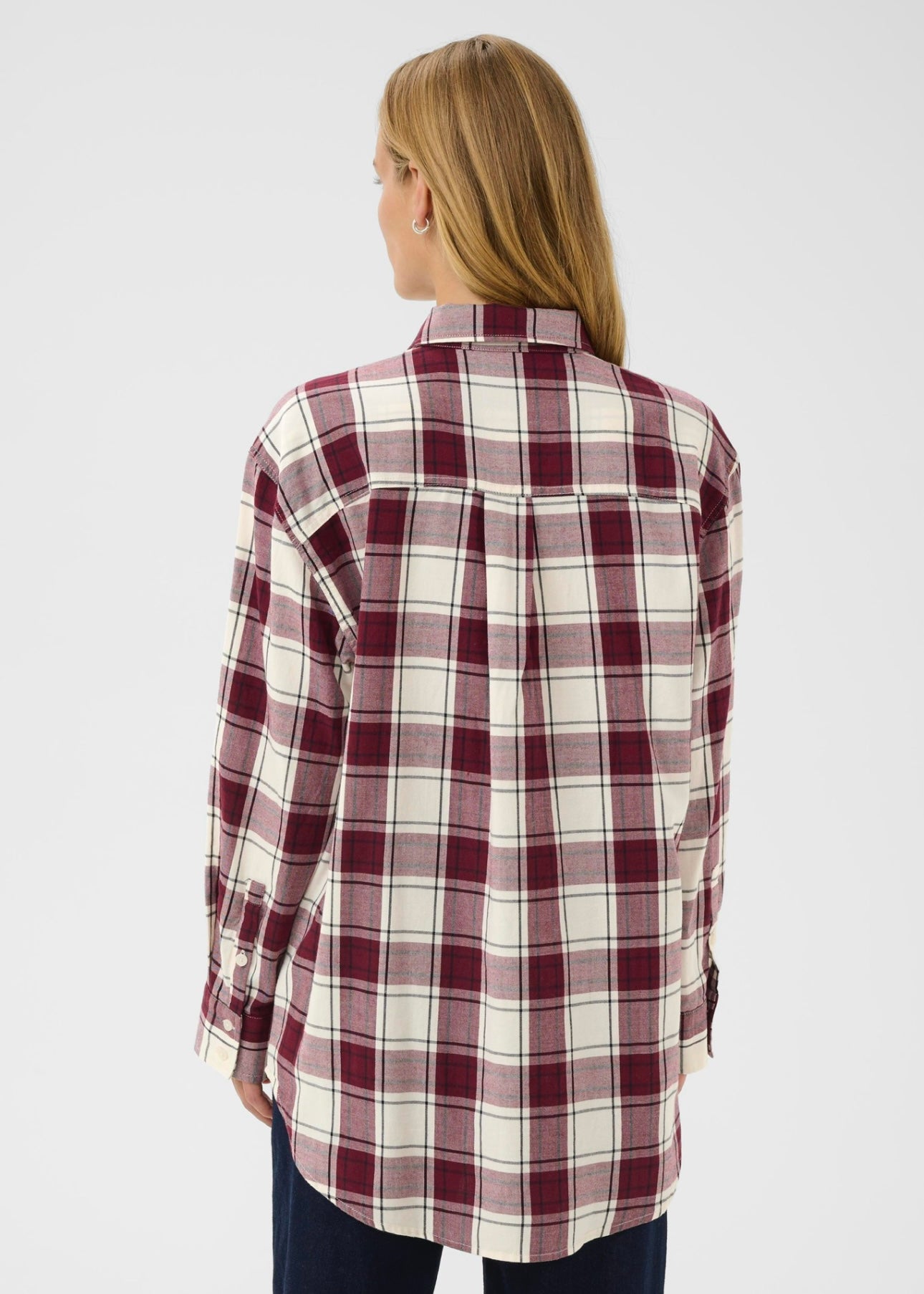 Samea shirt Tawny Port Check