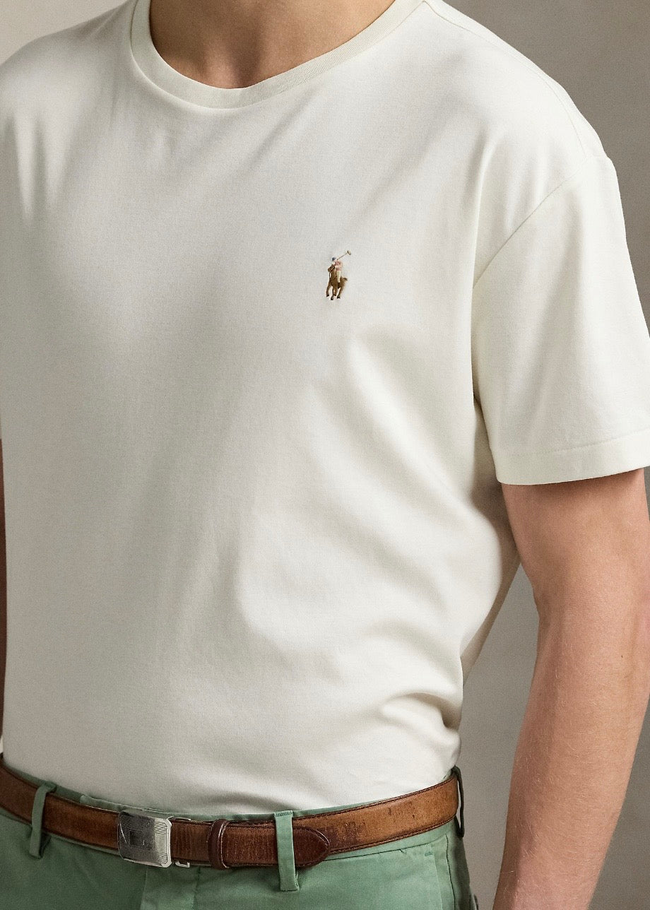 Soft Cotton T-shirt Pale Cream