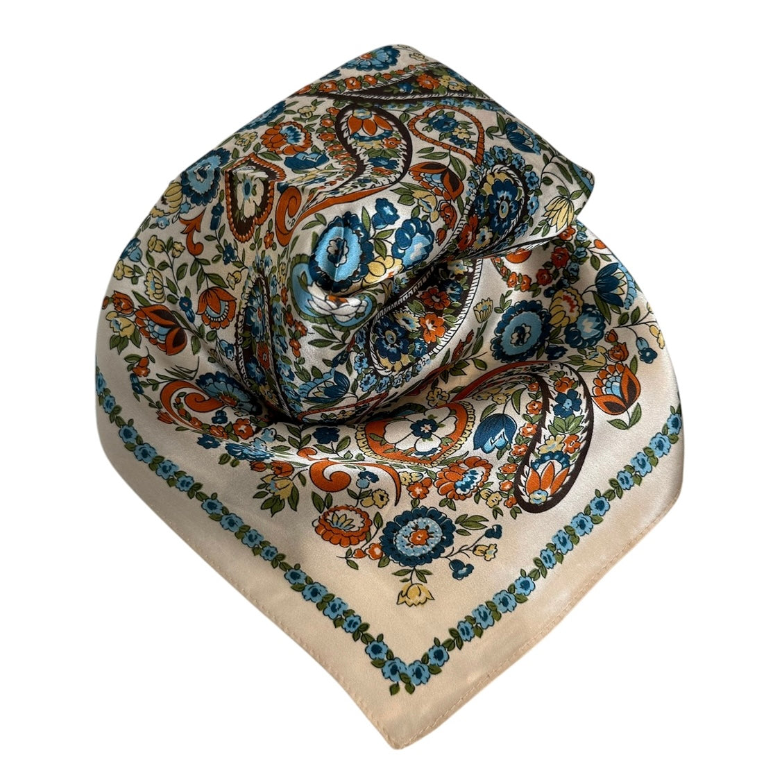 Noma silkeskjerf - Creme Multicolor