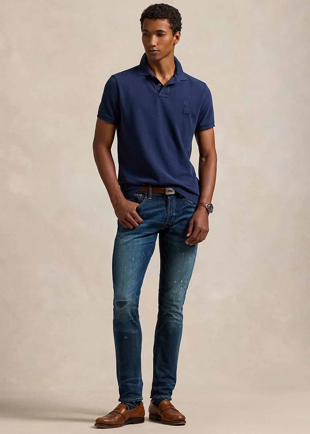 Ralph Lauren Big Logo pique - Cruise Navy