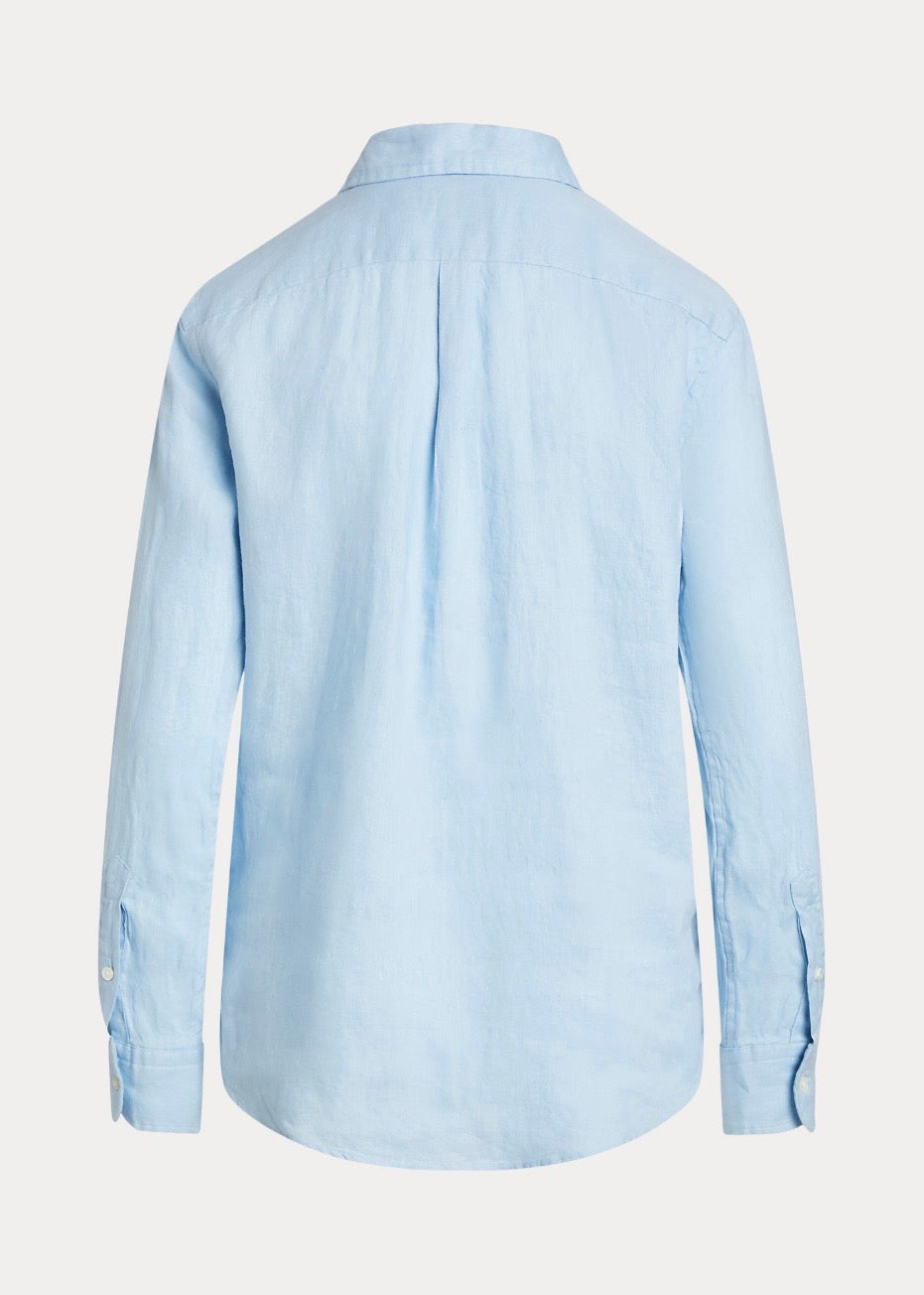 Classic Fit Linen Shirt Southport Blue