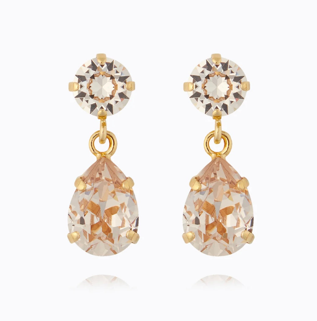 Caroline Svedbom Mini Drop earrings Gold SIlk