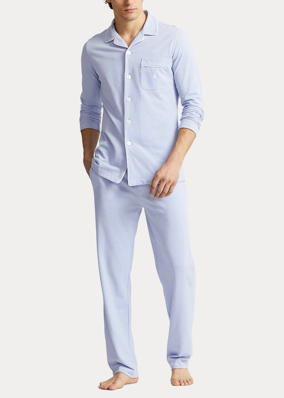 Cotton Mesh Pajama set Blue