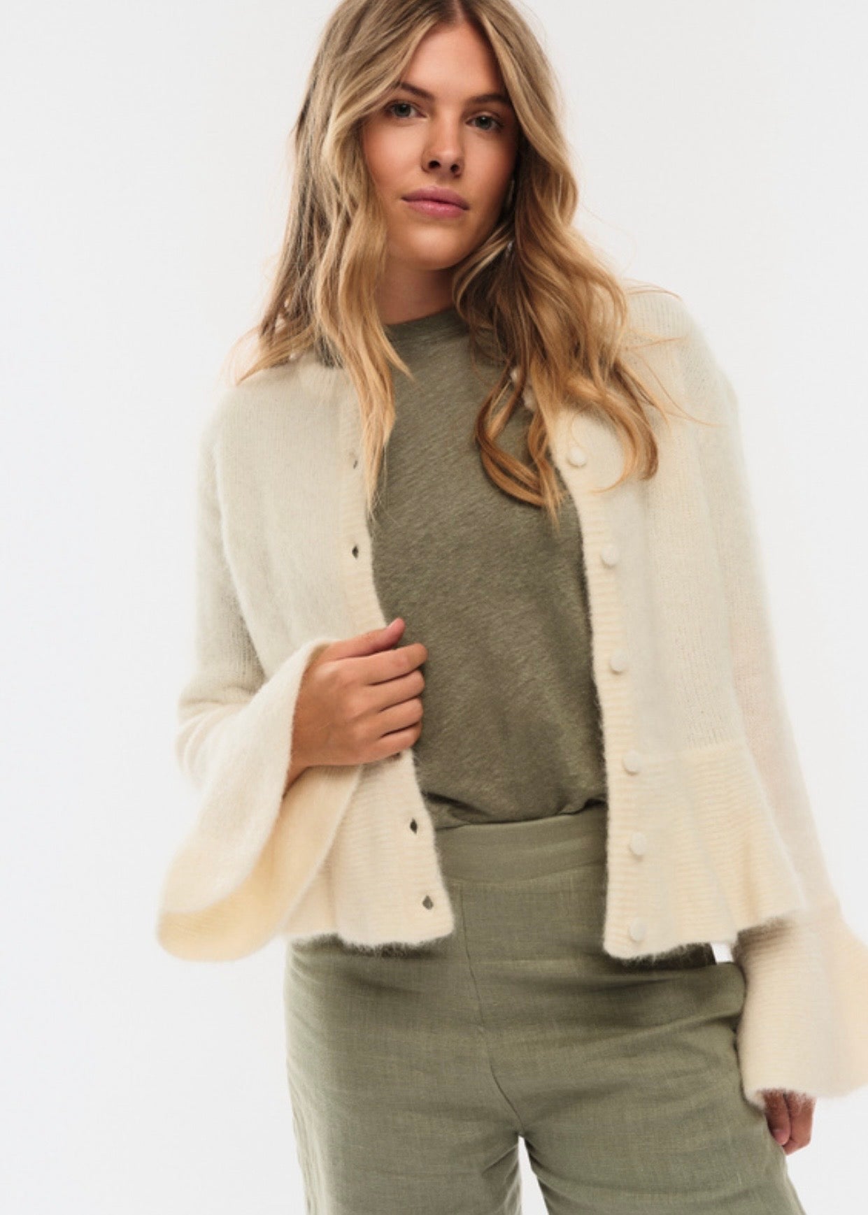 Maren Chunky Cardigan Bright White