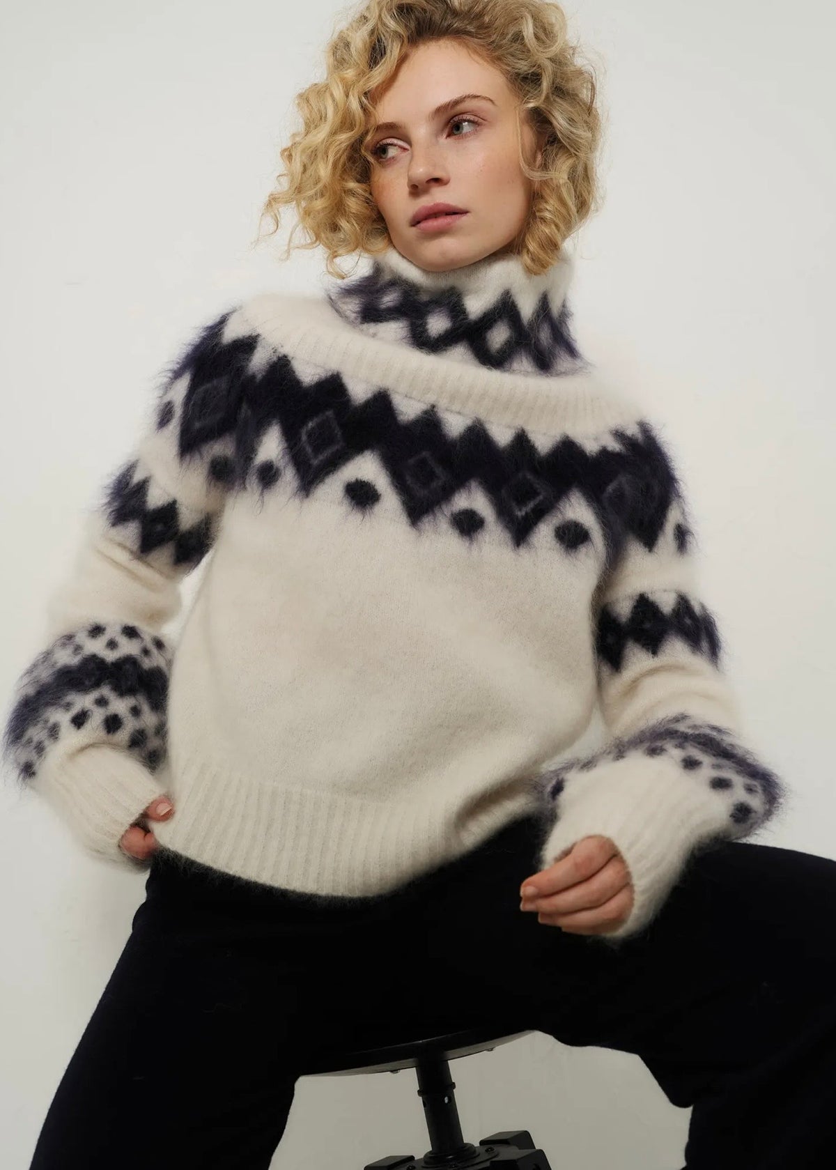 Kylie Chunky Sweater Bright White