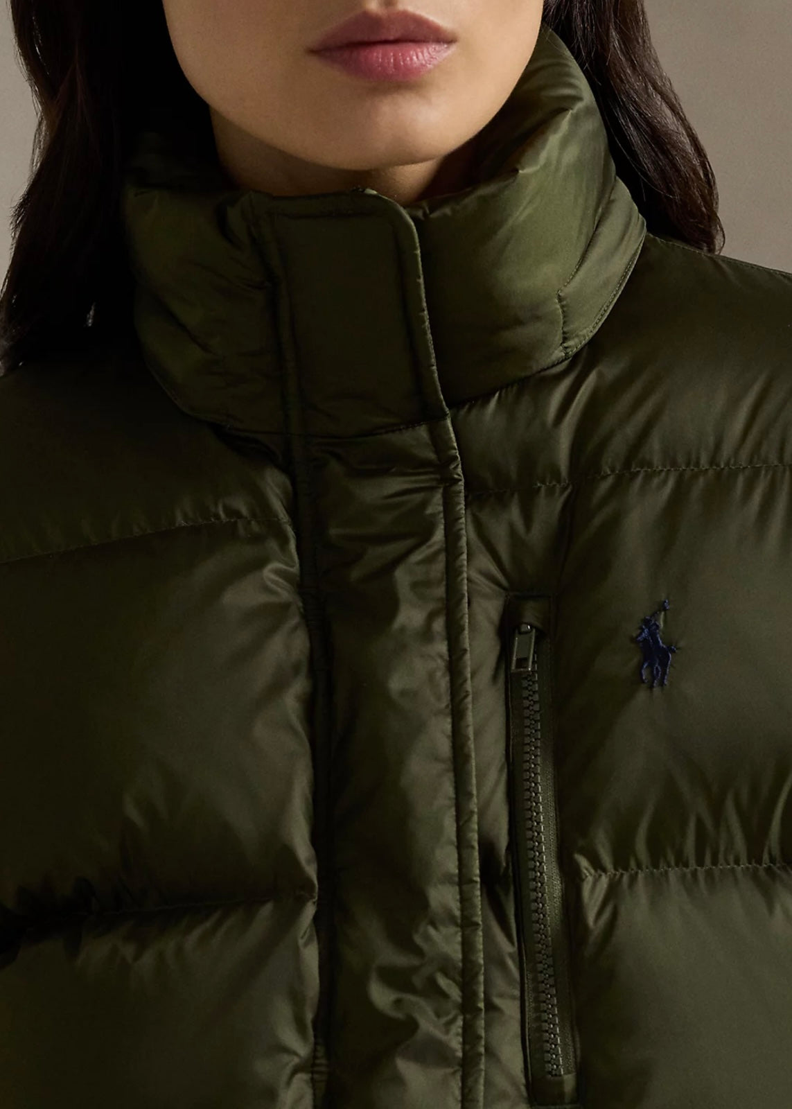 Quilted Down jacket New Olive