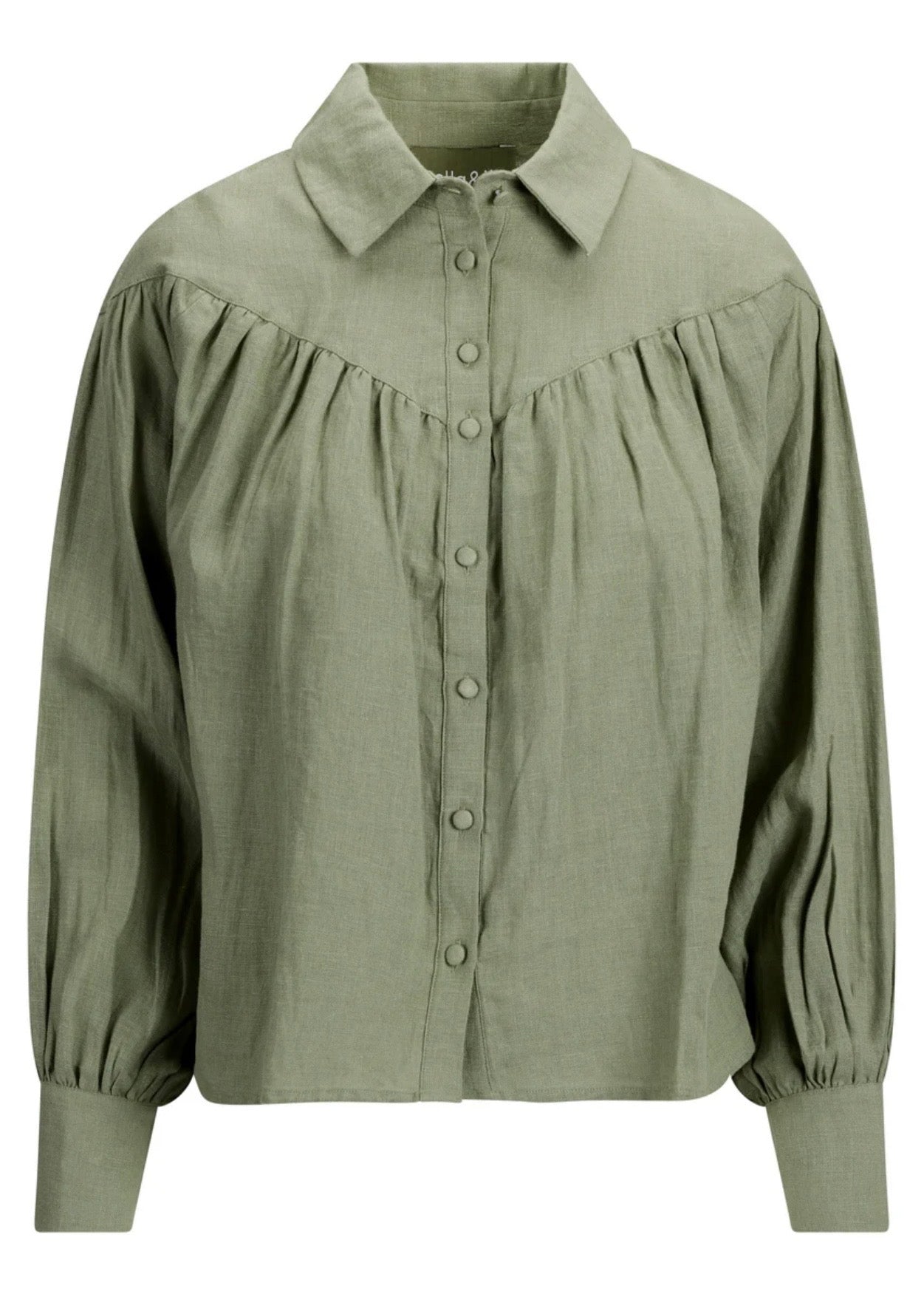 Linde Linen Blouse Green