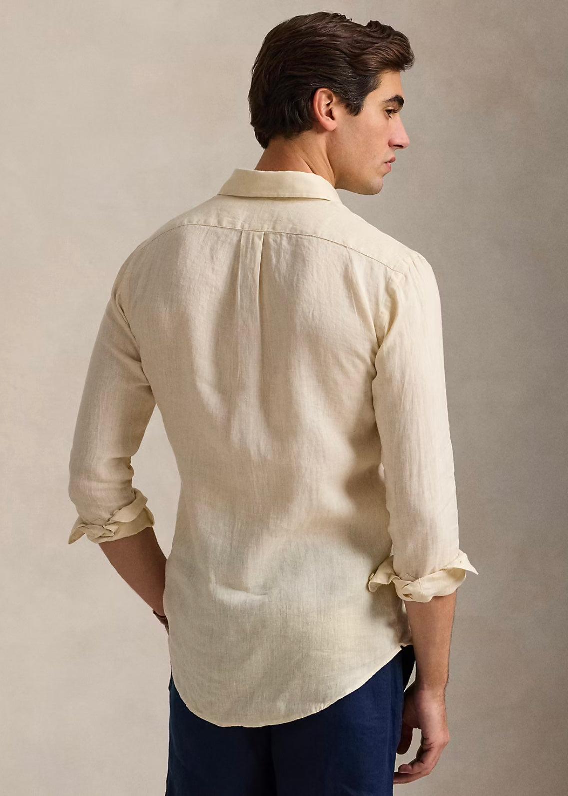 Custom Fit Linen Shirt Full Cream