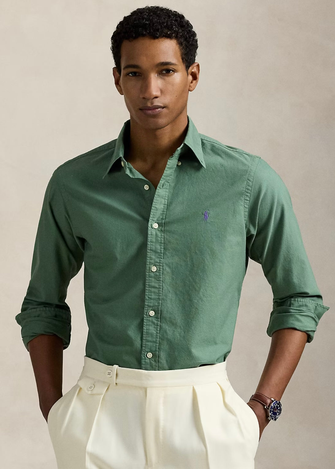 Ralph Lauren Oxford shirt custom fit - Fatigue