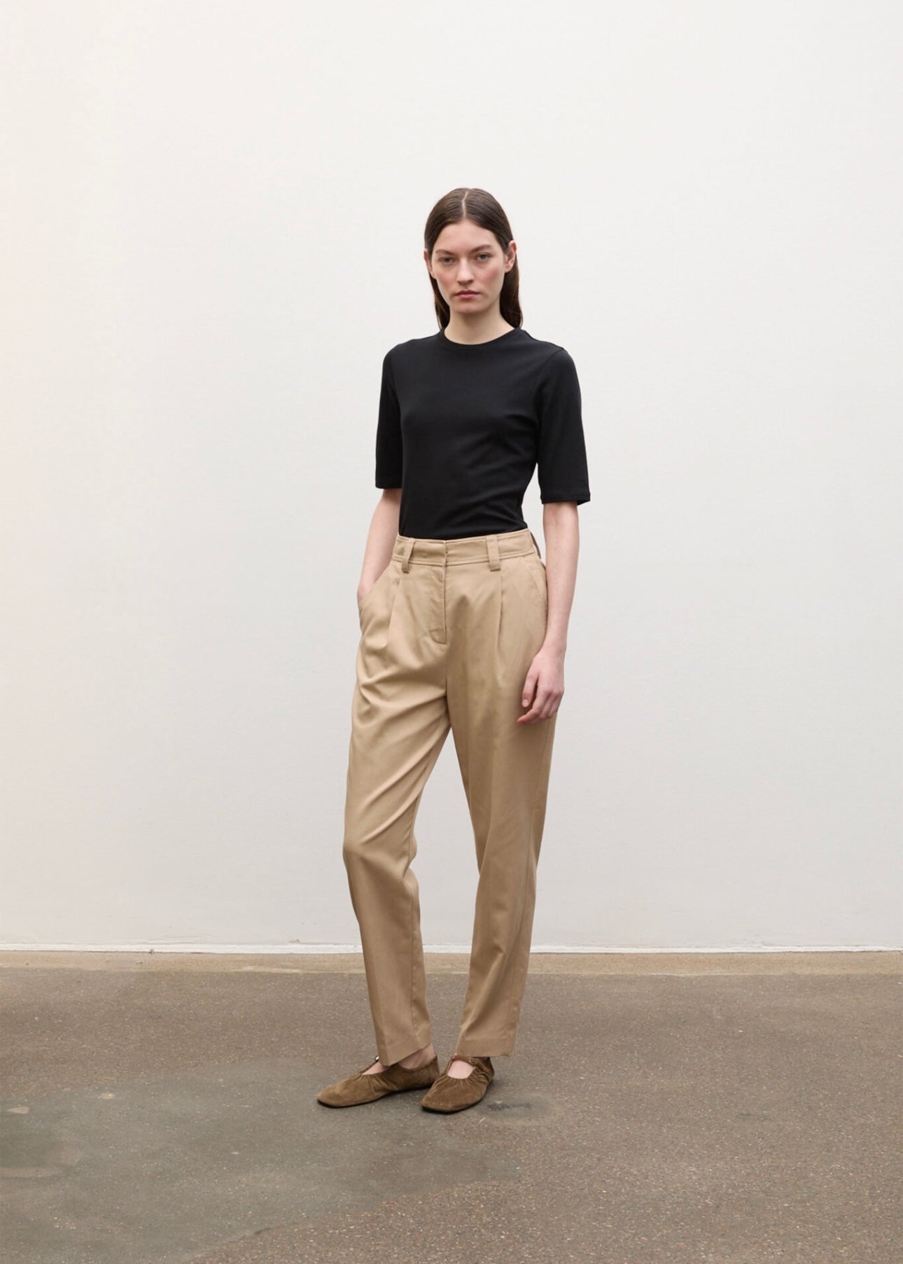 Marianne Rib Tee Black