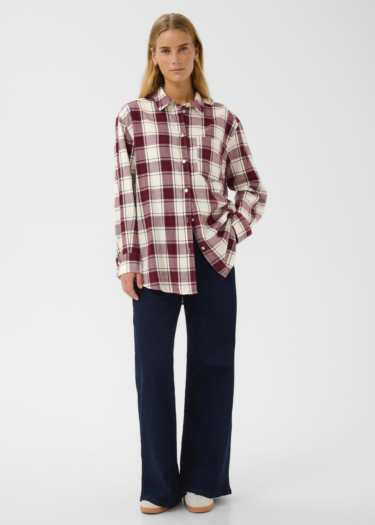 Samea shirt Tawny Port Check