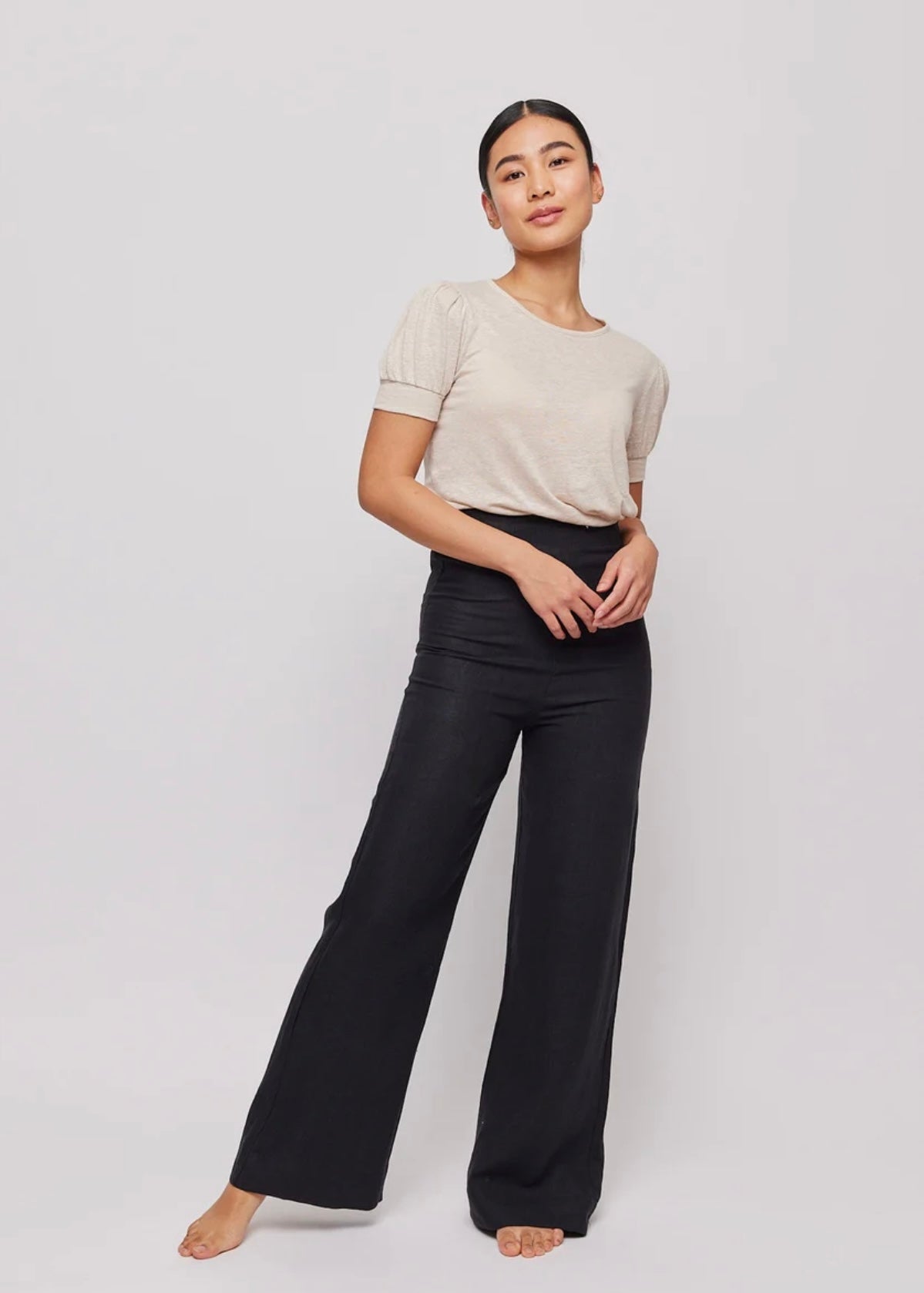 Ella&il Molly Linen pants - Black