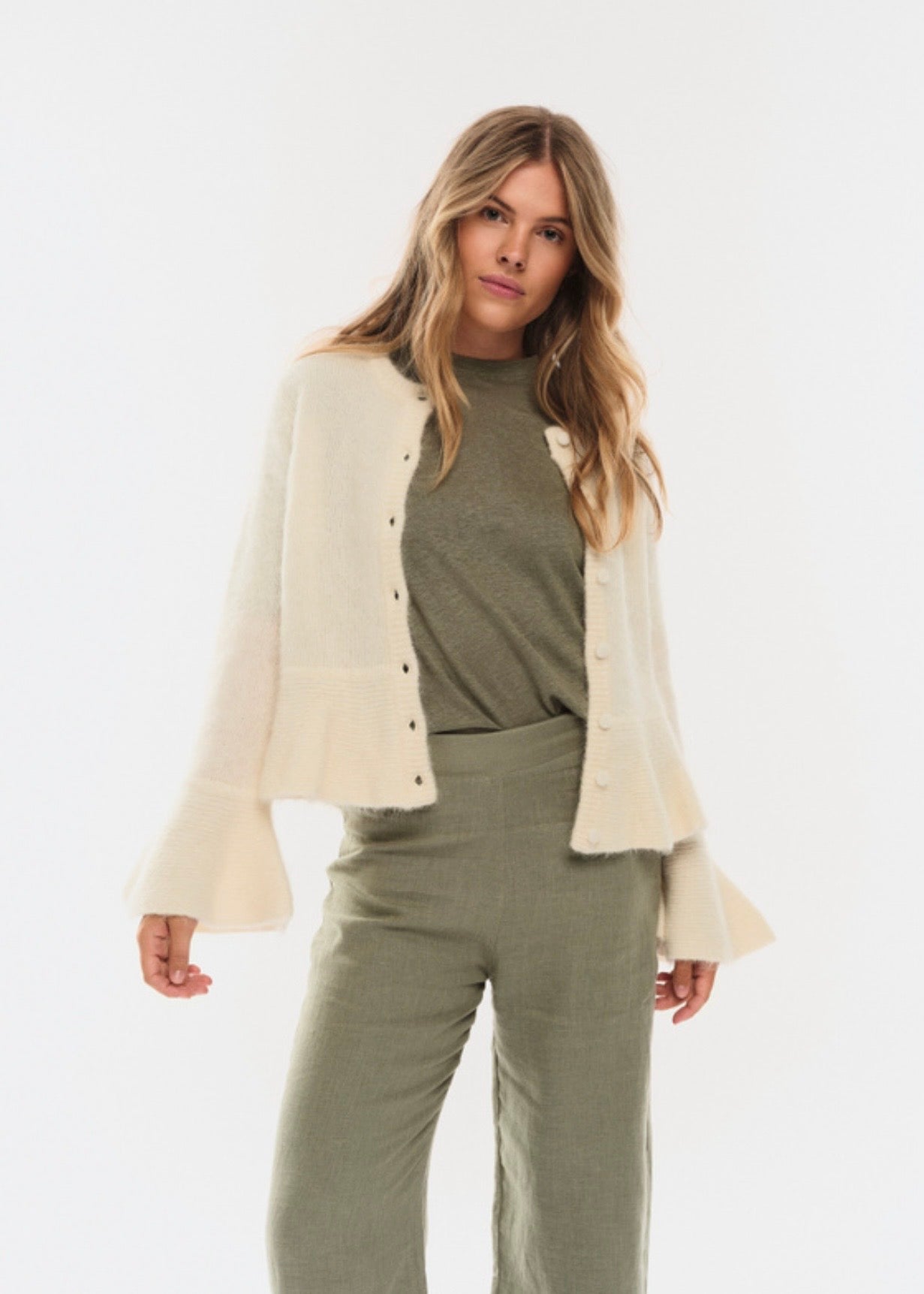 Maren Chunky Cardigan Bright White